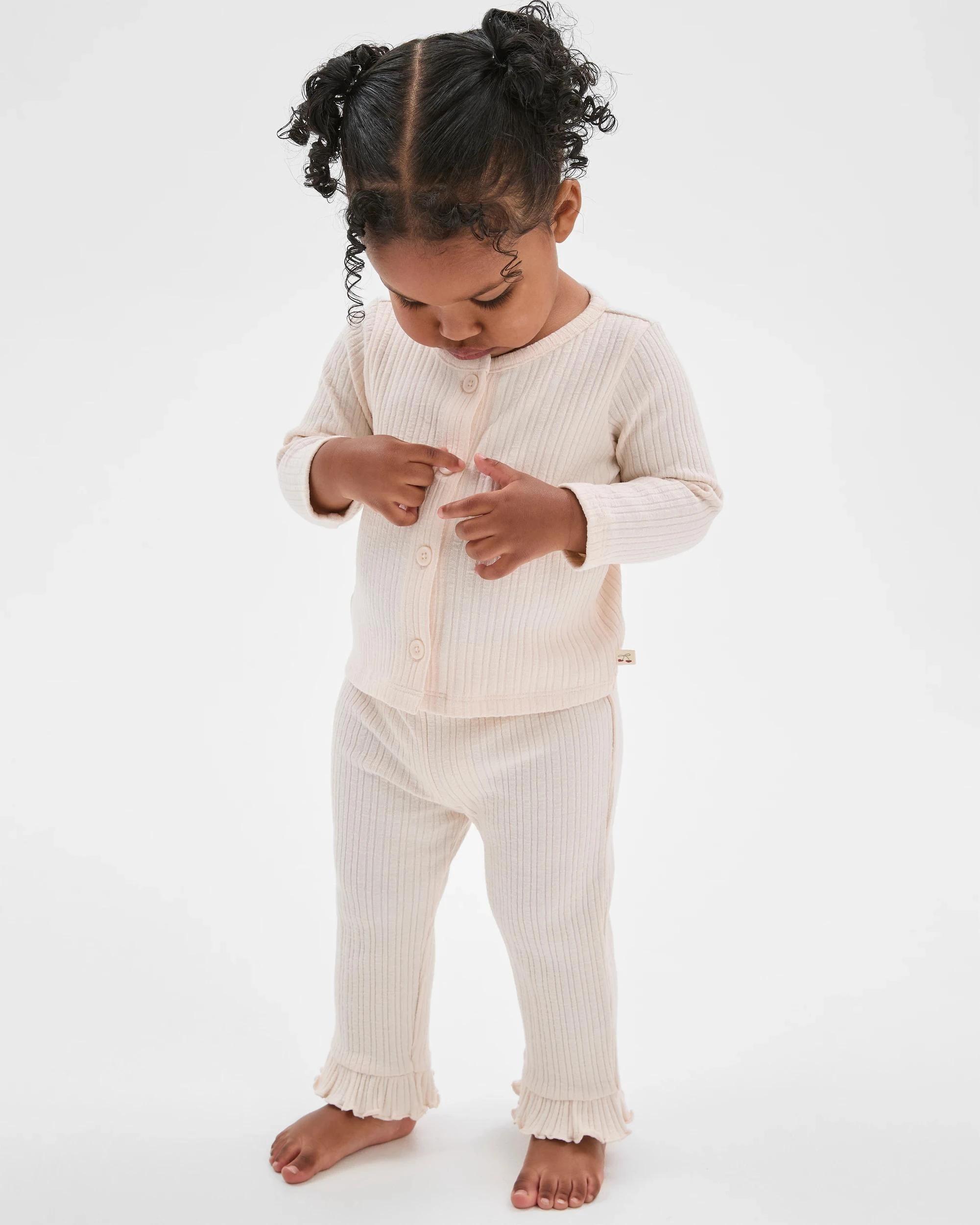 1 Target Baby Baby Rib Cardigan and Pants Set CREAM, 1 of 6