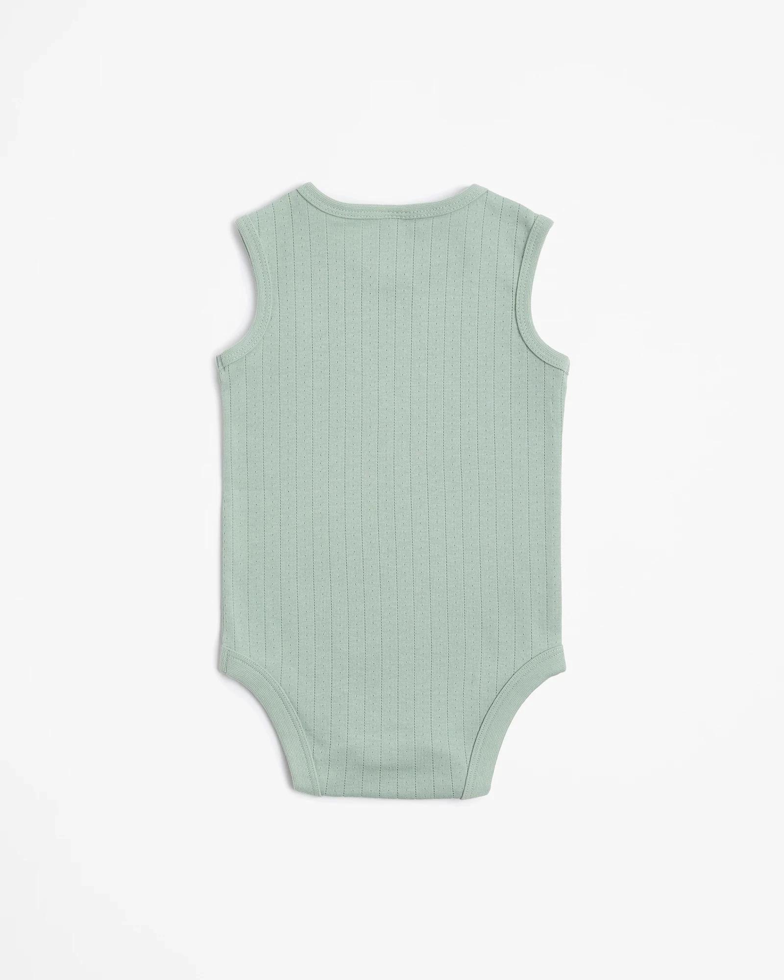 3 Target Baby Organic Cotton Pointelle Bodysuit GREEN JADETTE, 3 of 3