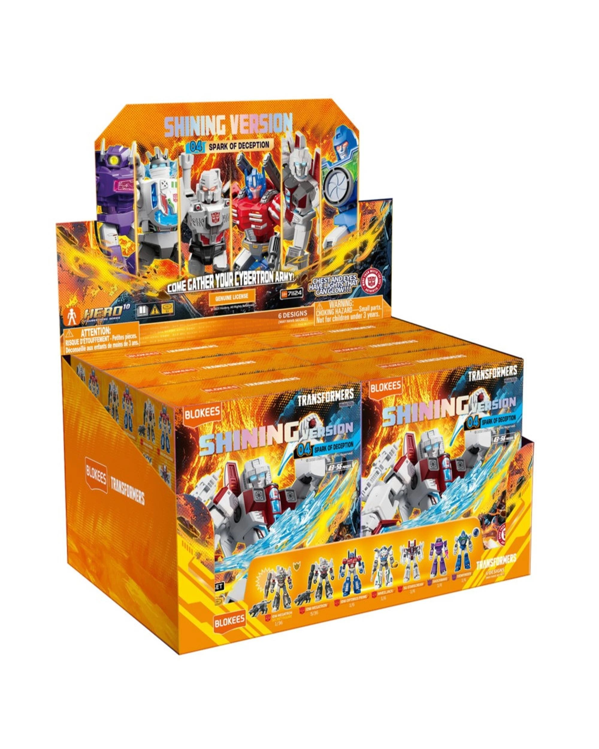 1 Blokees Transformers Shining Version 04 Spark of Deception Full Set of 6, 1 of 10