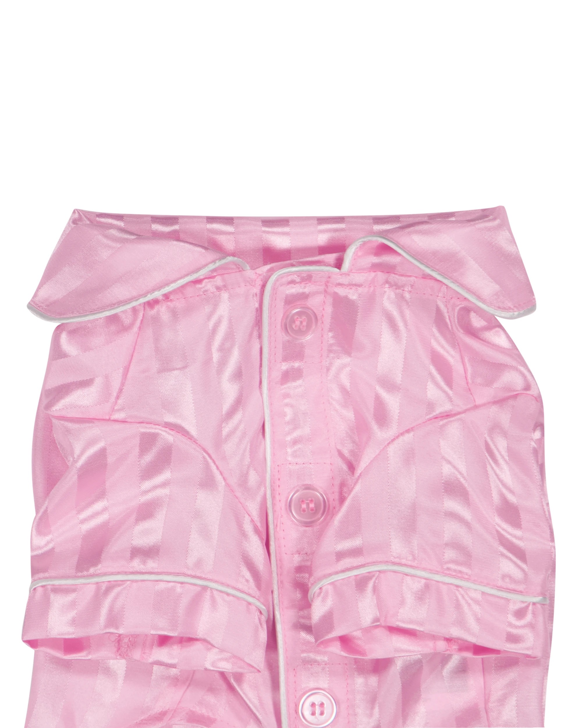 3 Pet Satin Stripe Pyjamas - Small, Pink, 3 of 9