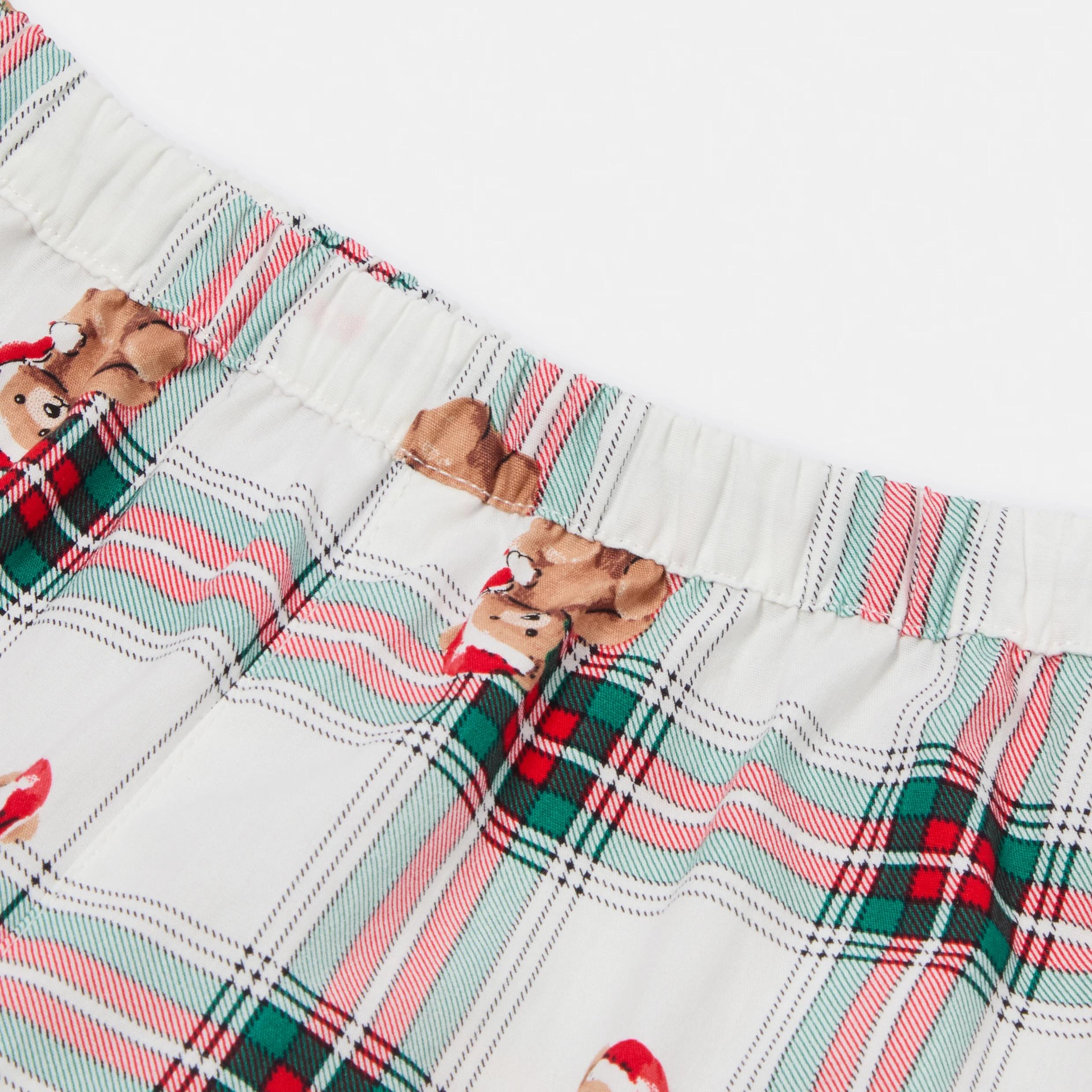 6 Christmas Short Sleeve Check Family Pyjama Set XMAS BEAR CHECK, 6 of 7