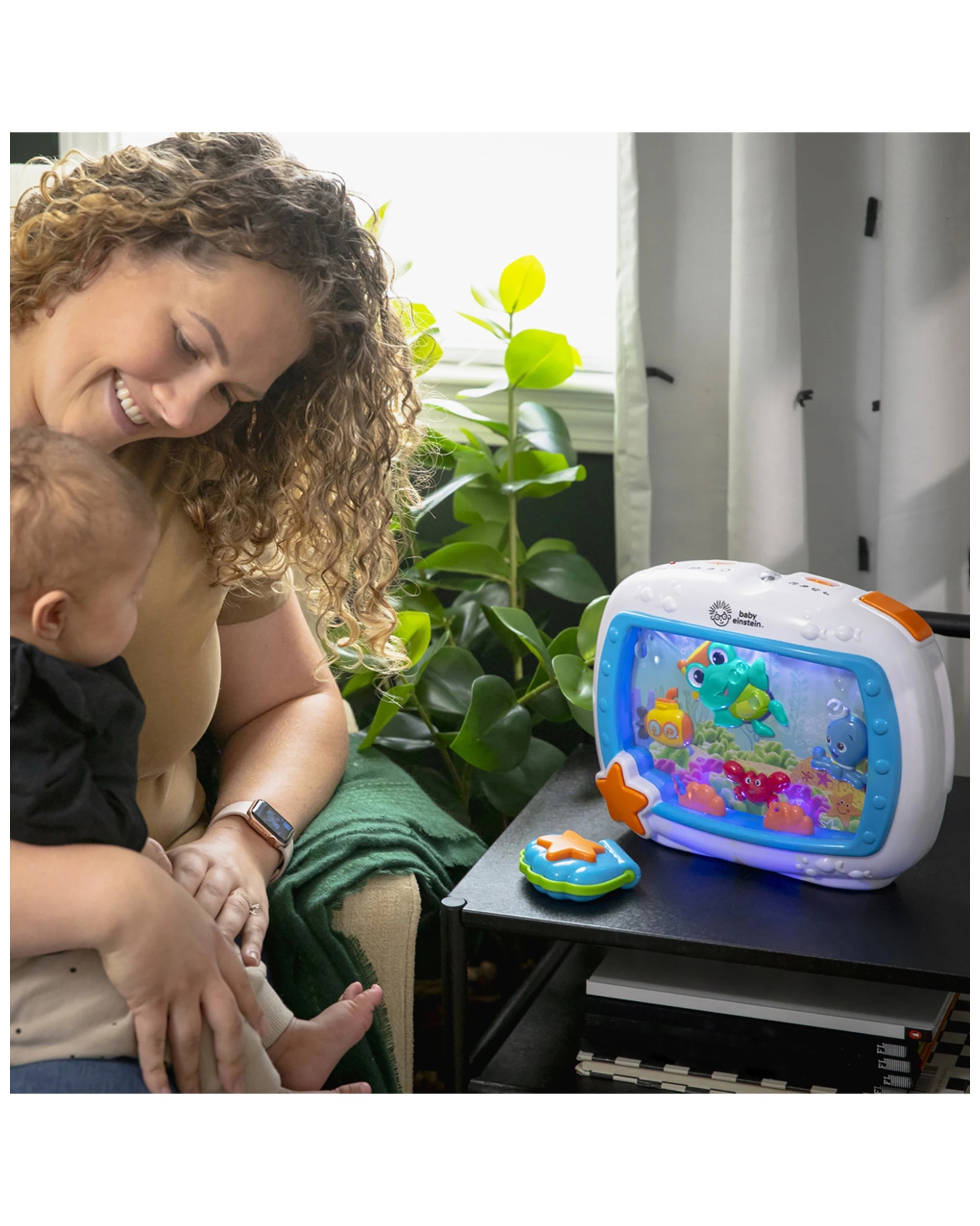 6 Baby Einstein Sea Dreams Soother Baby Sleep Soother Remote Control Crib Toy 0m+
 - White, 6 of 6