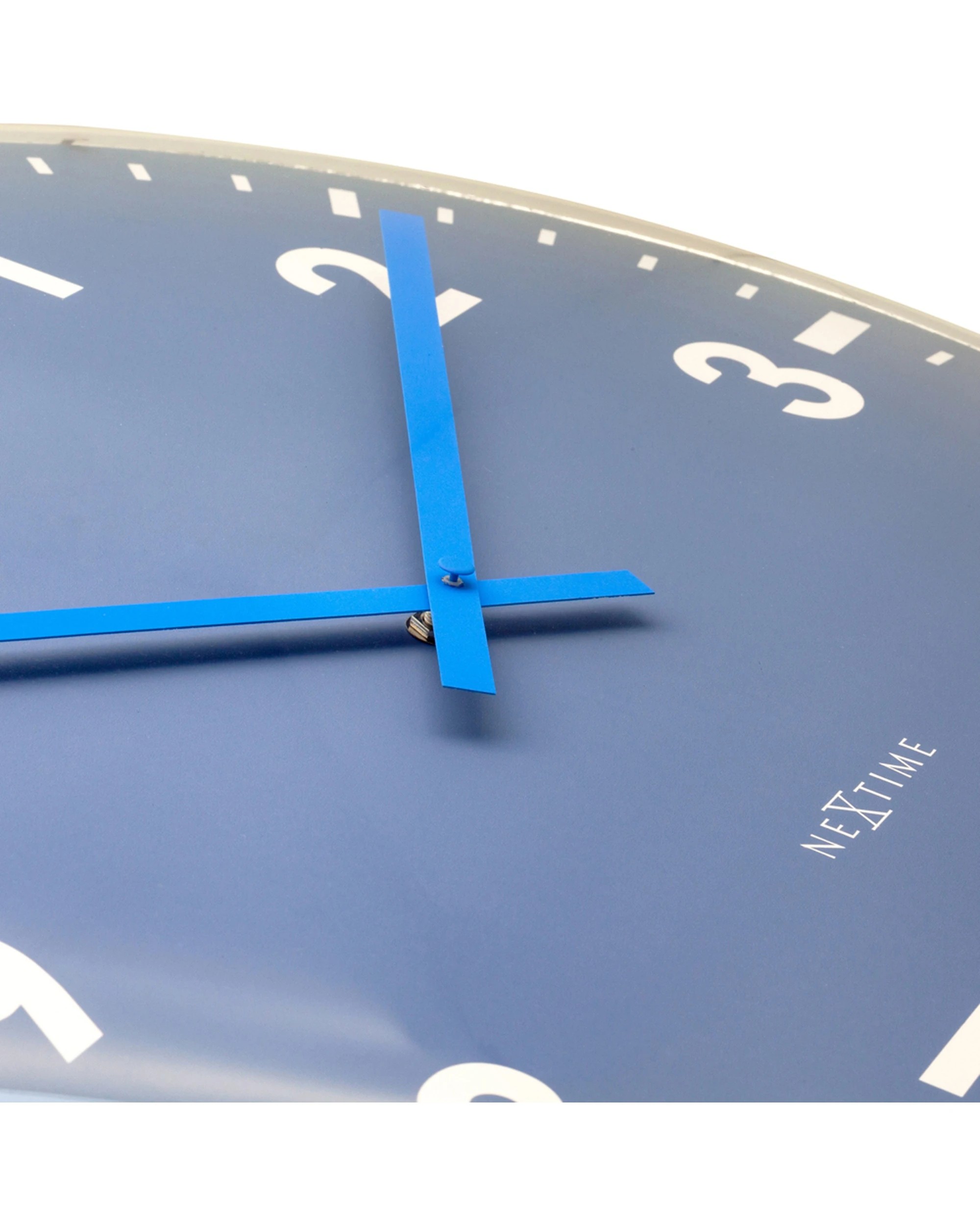 4 NeXtime Duomo Silent Wall Clock Dome Glass Lens Aluminium Hands 50cm - Blue, 4 of 5