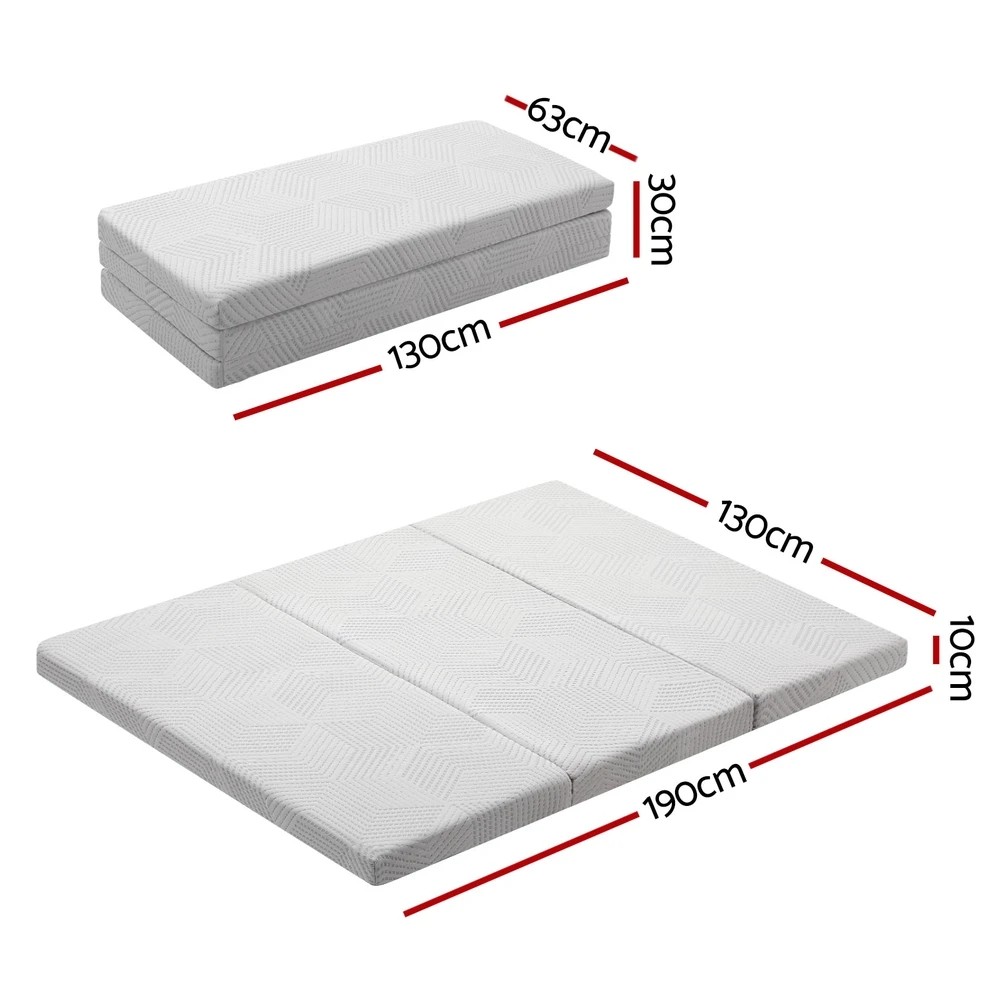 2 3-Foldable Mattress Giselle Folding Foam Double - Double Bed - Grey, 2 of 7