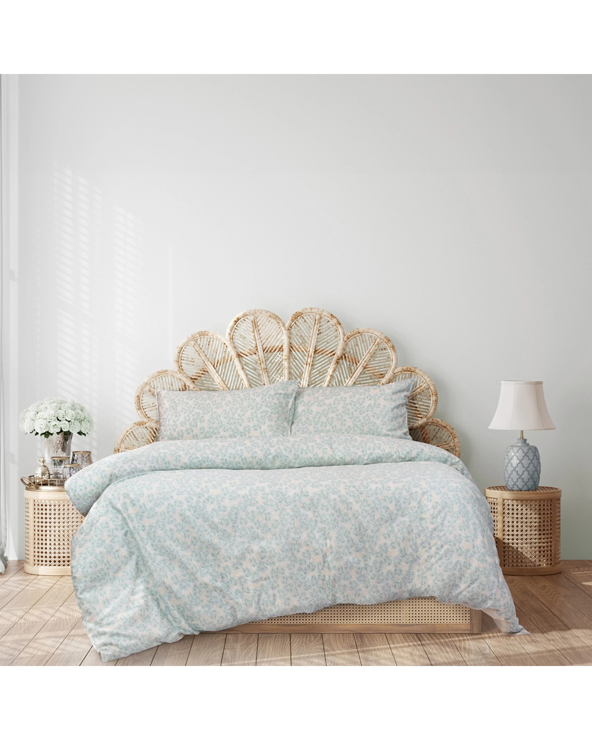 1 Ardor Boudoir Queen Isla Cotton 250TC Quilt Cover Set Spritz - Pattern, 1 of 3