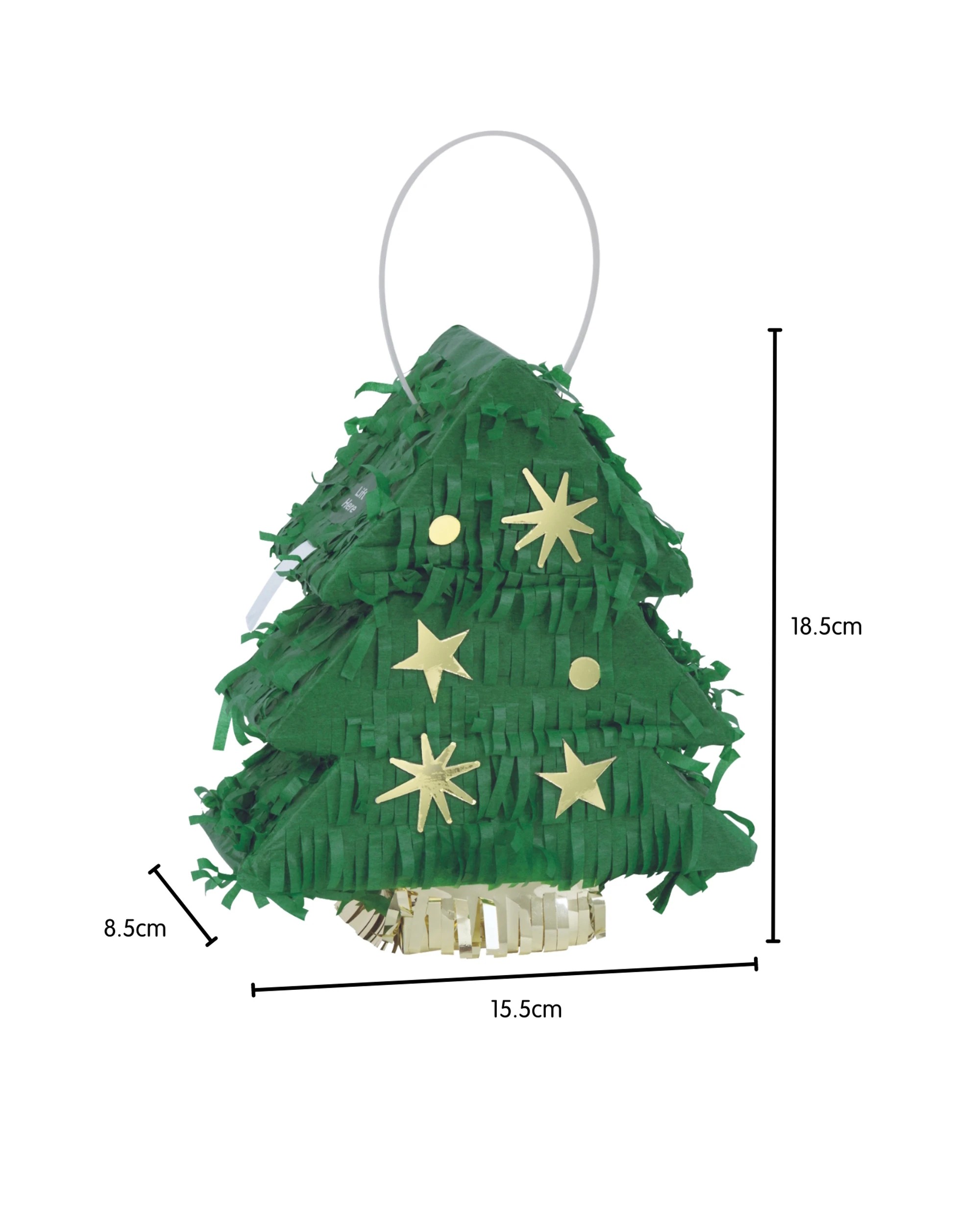 2 Meteor Christmas Tree Mini Pinata Decoration 17.5cm - Green, 2 of 2