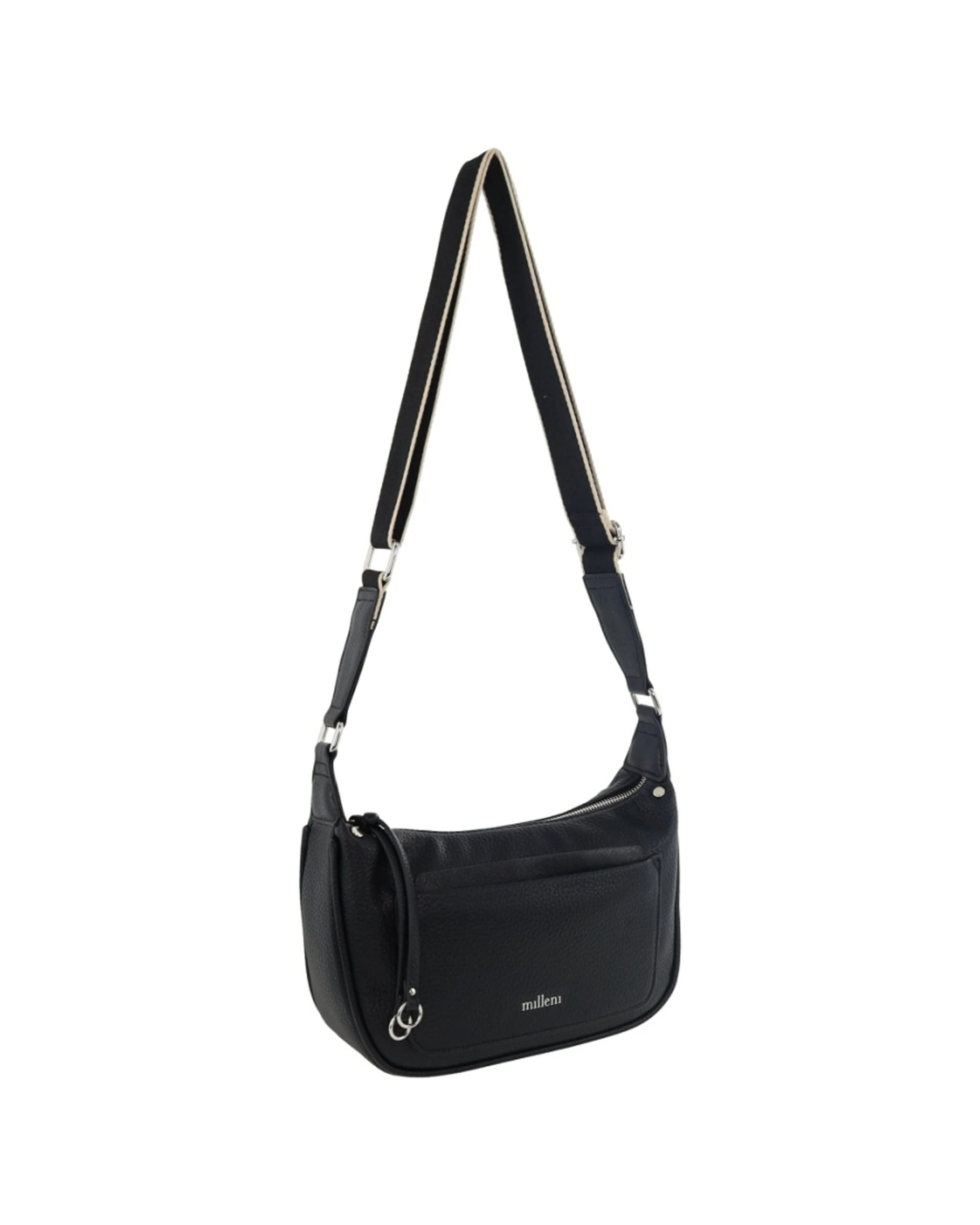 1 Milleni Women's Handbag Vegan Leather Fashion Everyday Crossbody Bag - Black, 1 of 5