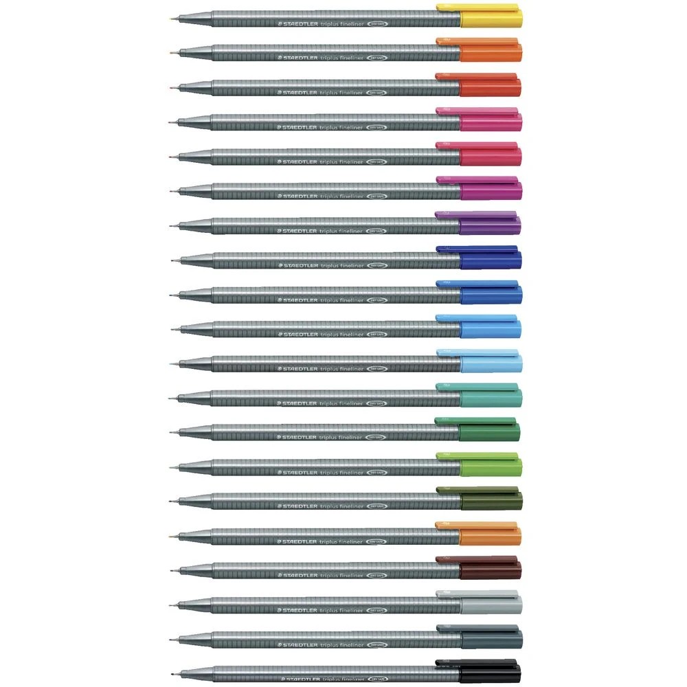 2 Staedtler Triplus 0.3mm Fineliners 334 Assorted 20 Pack, 2 of 10