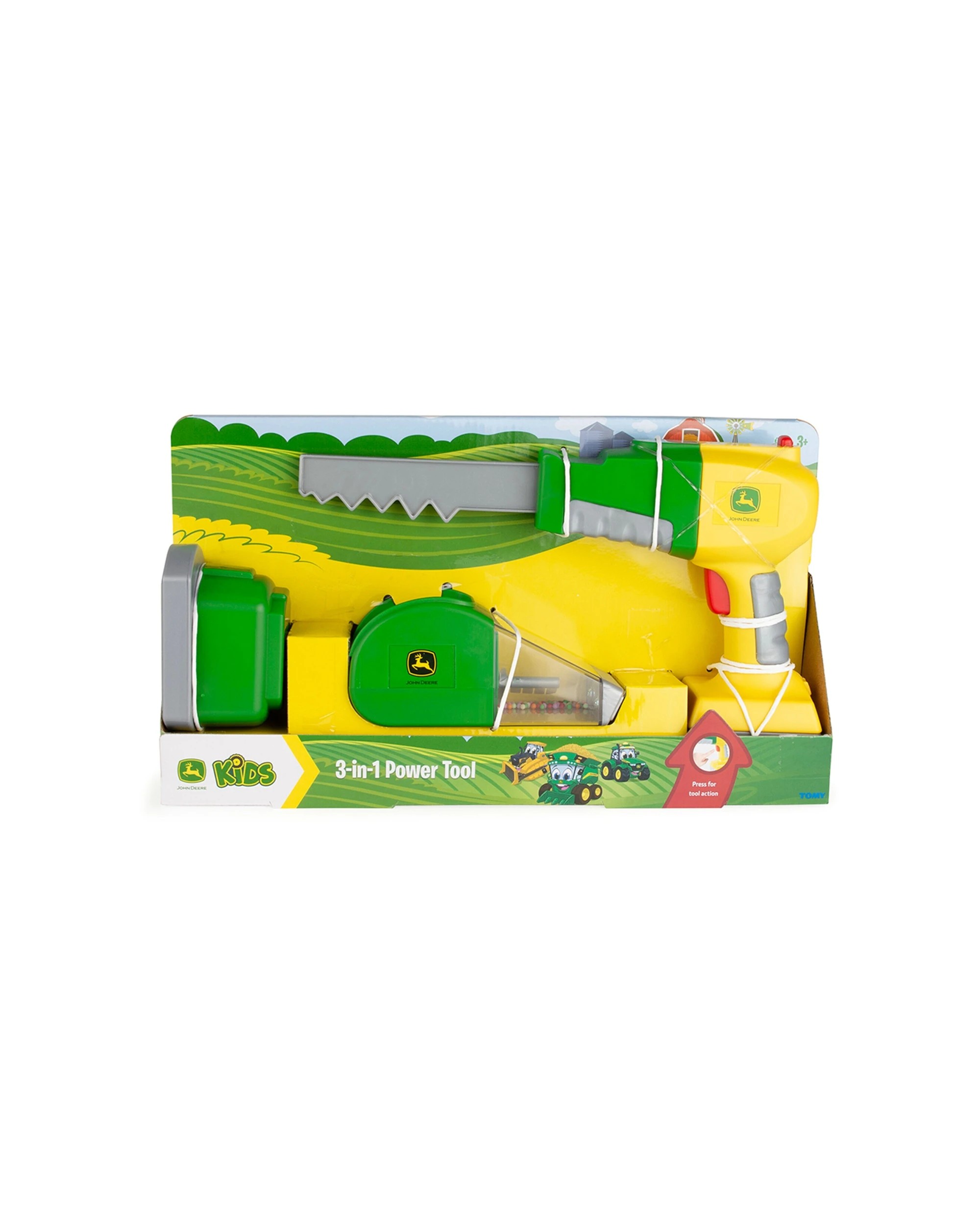 2 JOHN DEERE Kids 3-in-1 Power Tool Kids Toy Set Interactive Pretend Play - Multi, 2 of 2