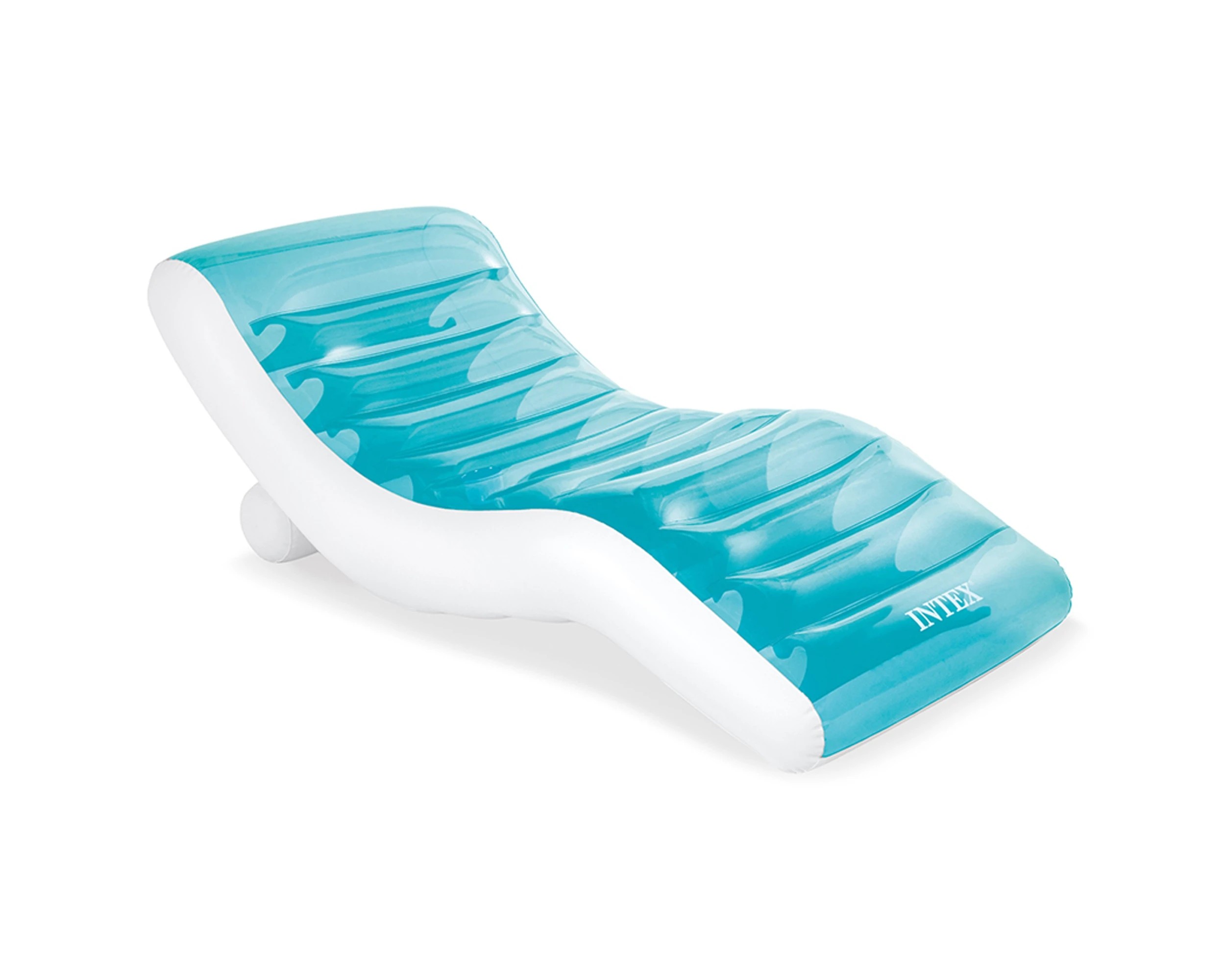 1 INTEX Splash Pool 191cm Lounge Inflatable Mat Cup Holder Two Air Chambers - Multi, 1 of 2