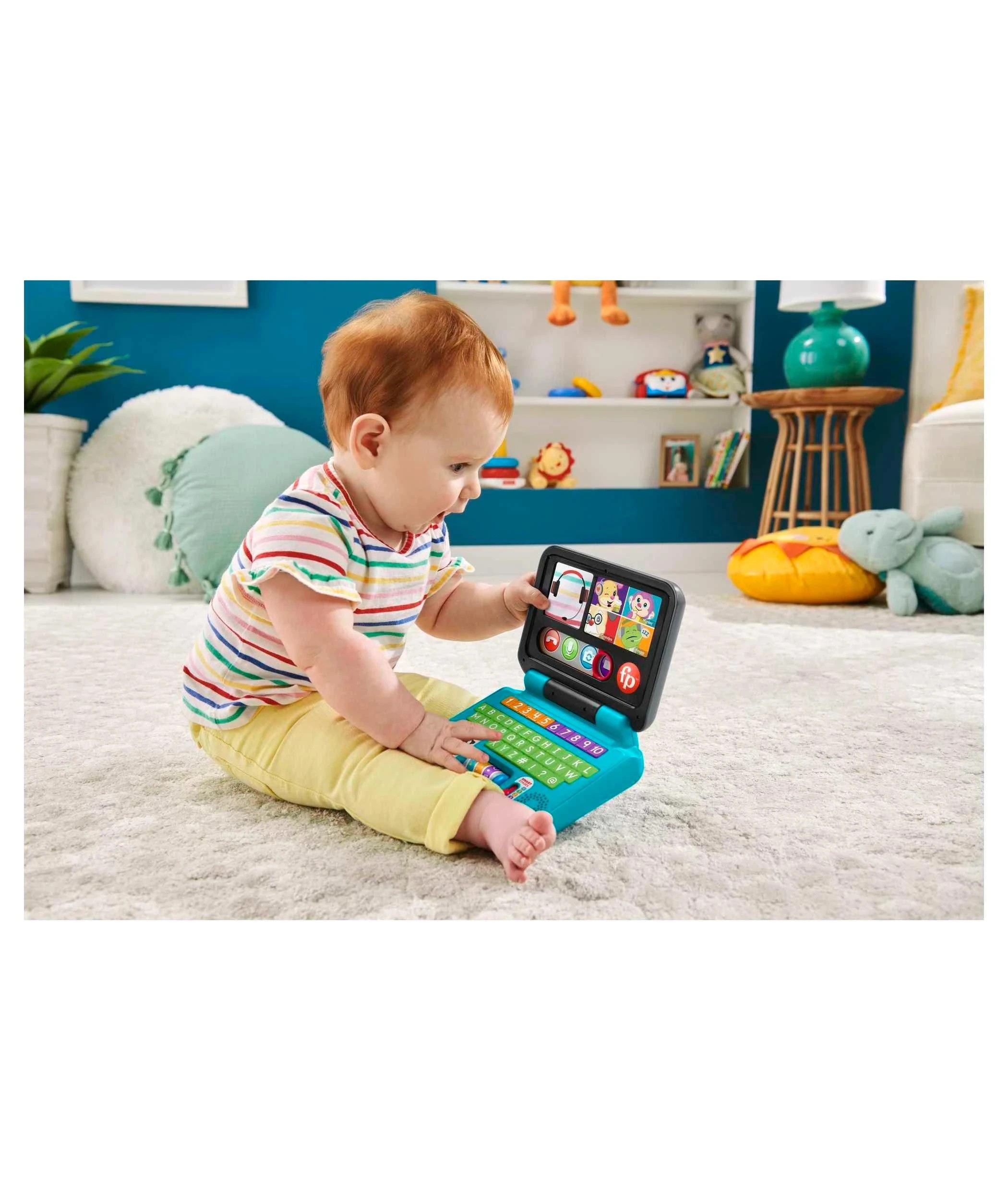 4 Mattel Fisher-Price Laugh & Learn Let's Connect Laptop - Multi, 4 of 6
