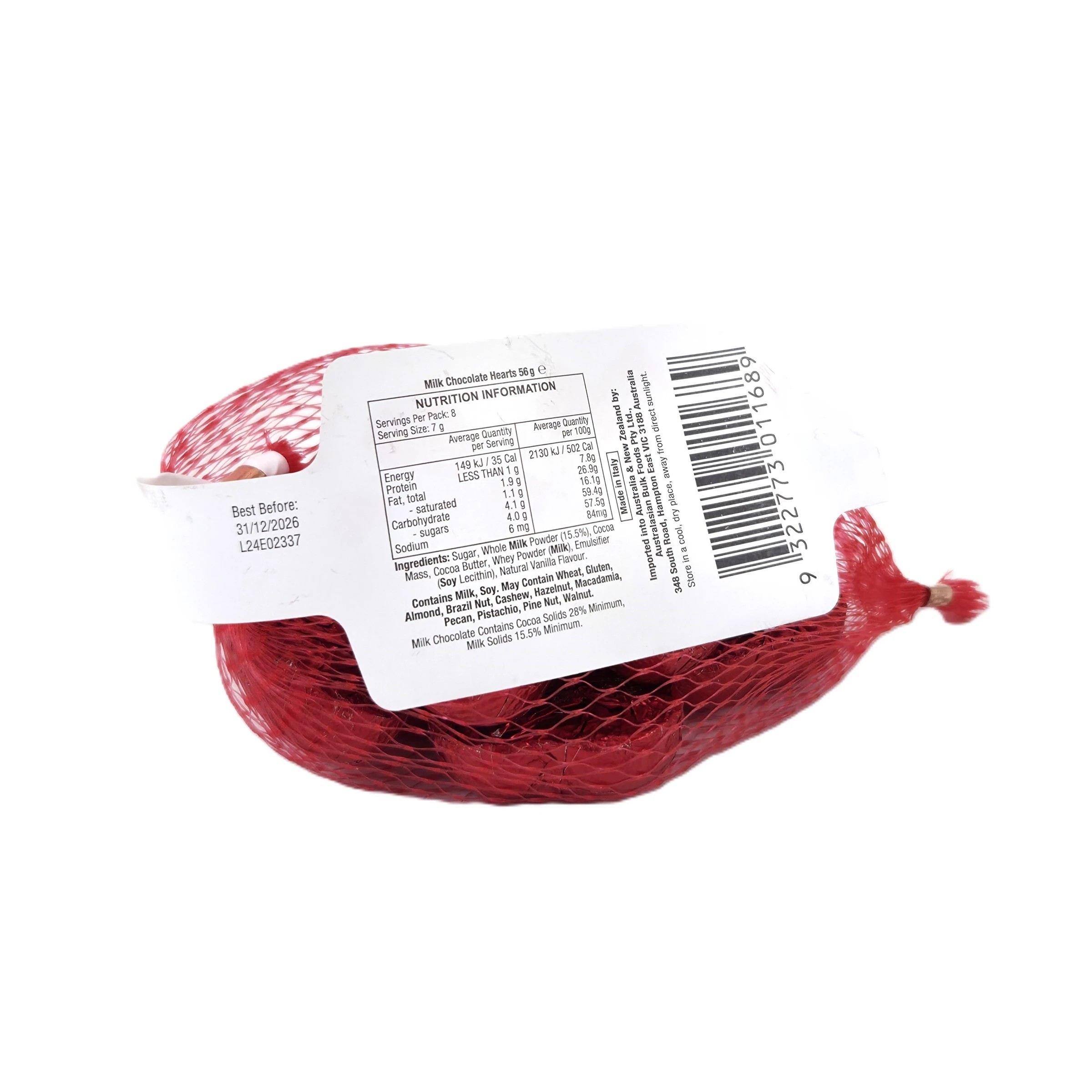 2 Sorini Milk Chocolate Hearts 56g, 2 of 2