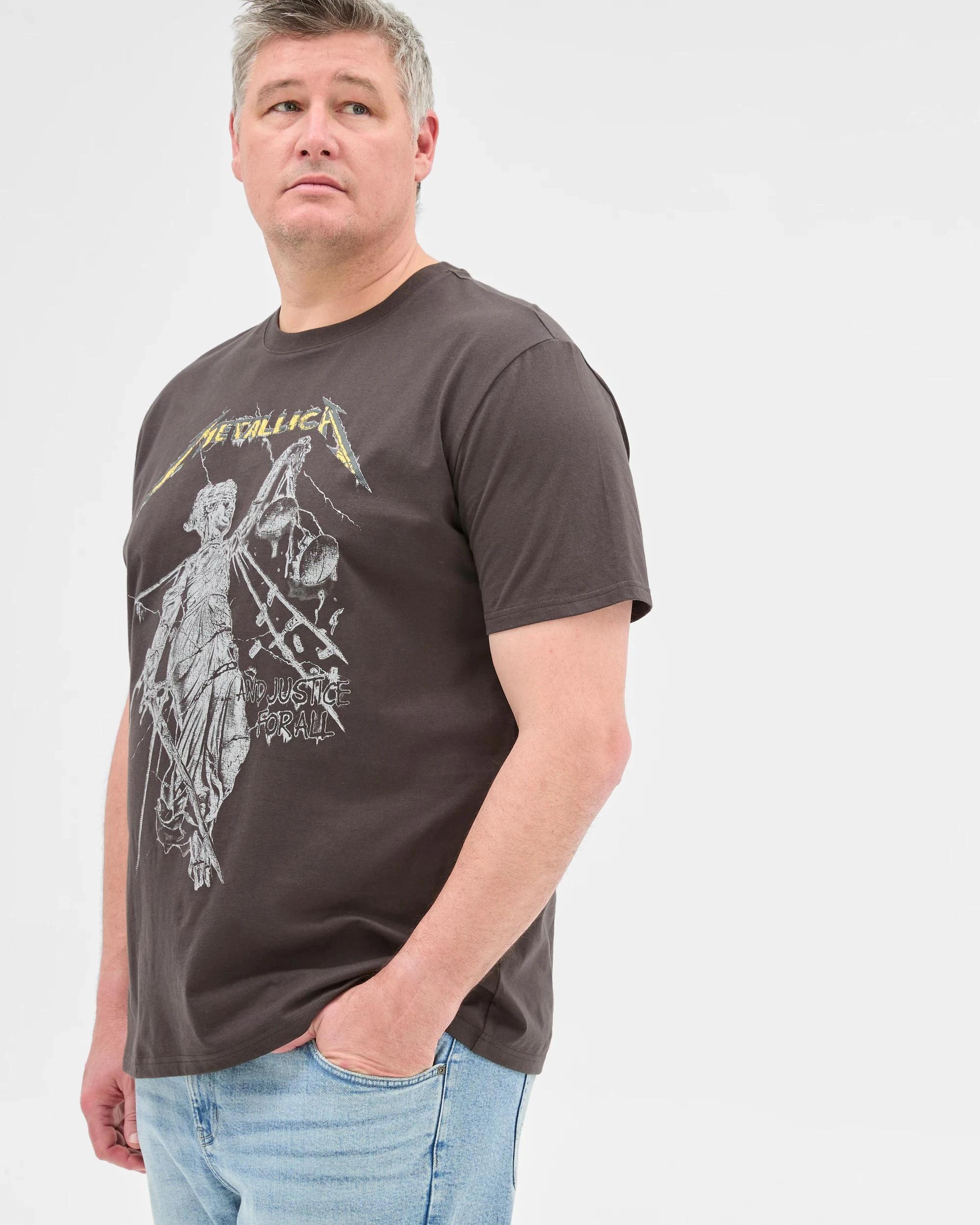 3 Plus Size Licensed Metallica T-Shirt WASHED BLACK, 3 of 5