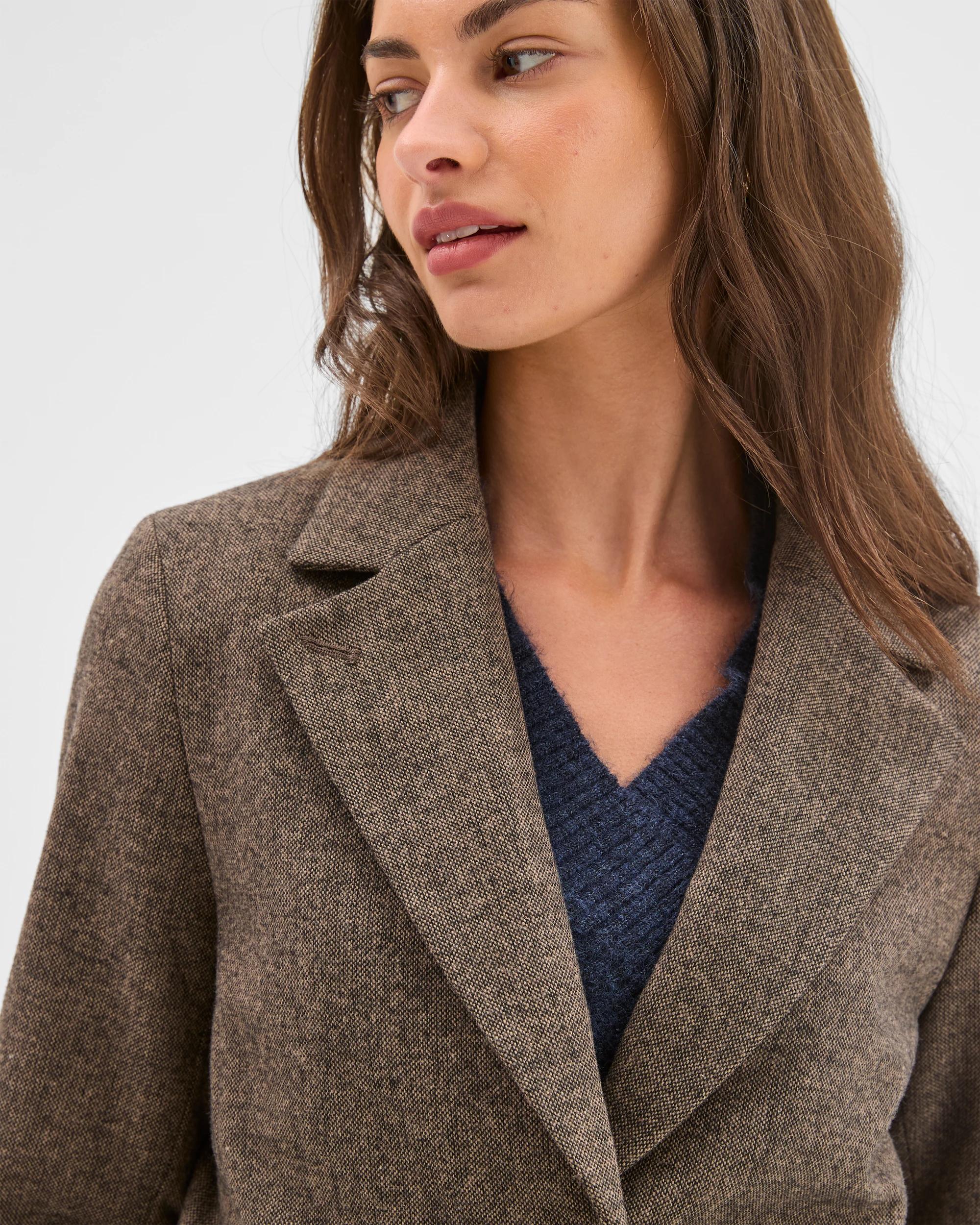 4 Target Petites Petites Tweed Blazer CHOCOLATE, 4 of 5