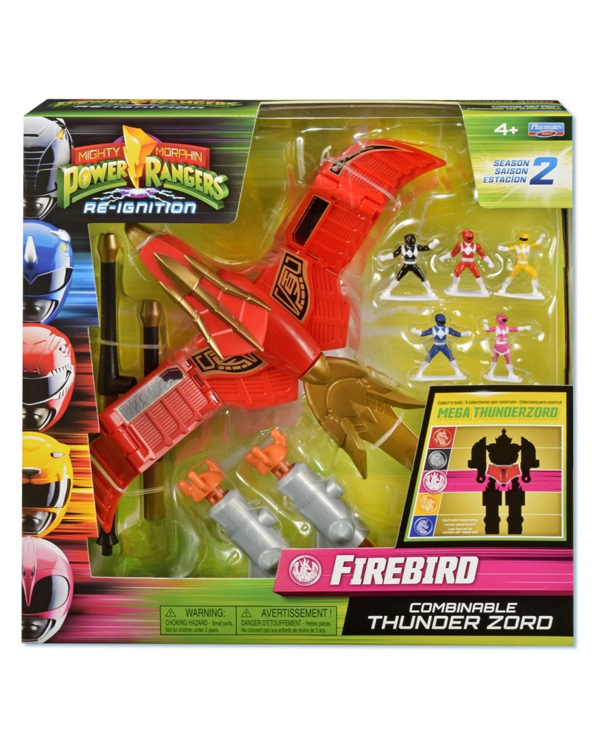 1 Power Rangers Re-Ignition Season 2 Firebird Combinable Thunderzord Action Figure, 1 of 4