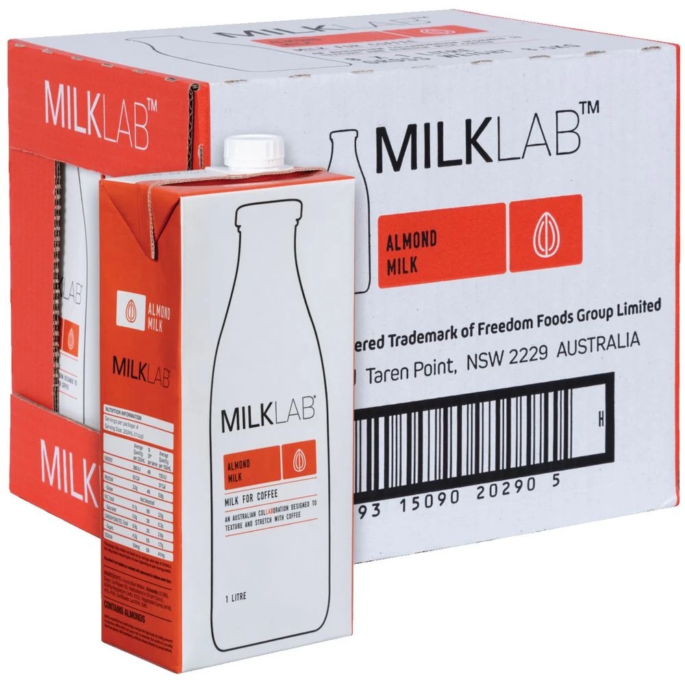 2 MILKLAB Almond Milk 1L 8 Pack, 2 of 3
