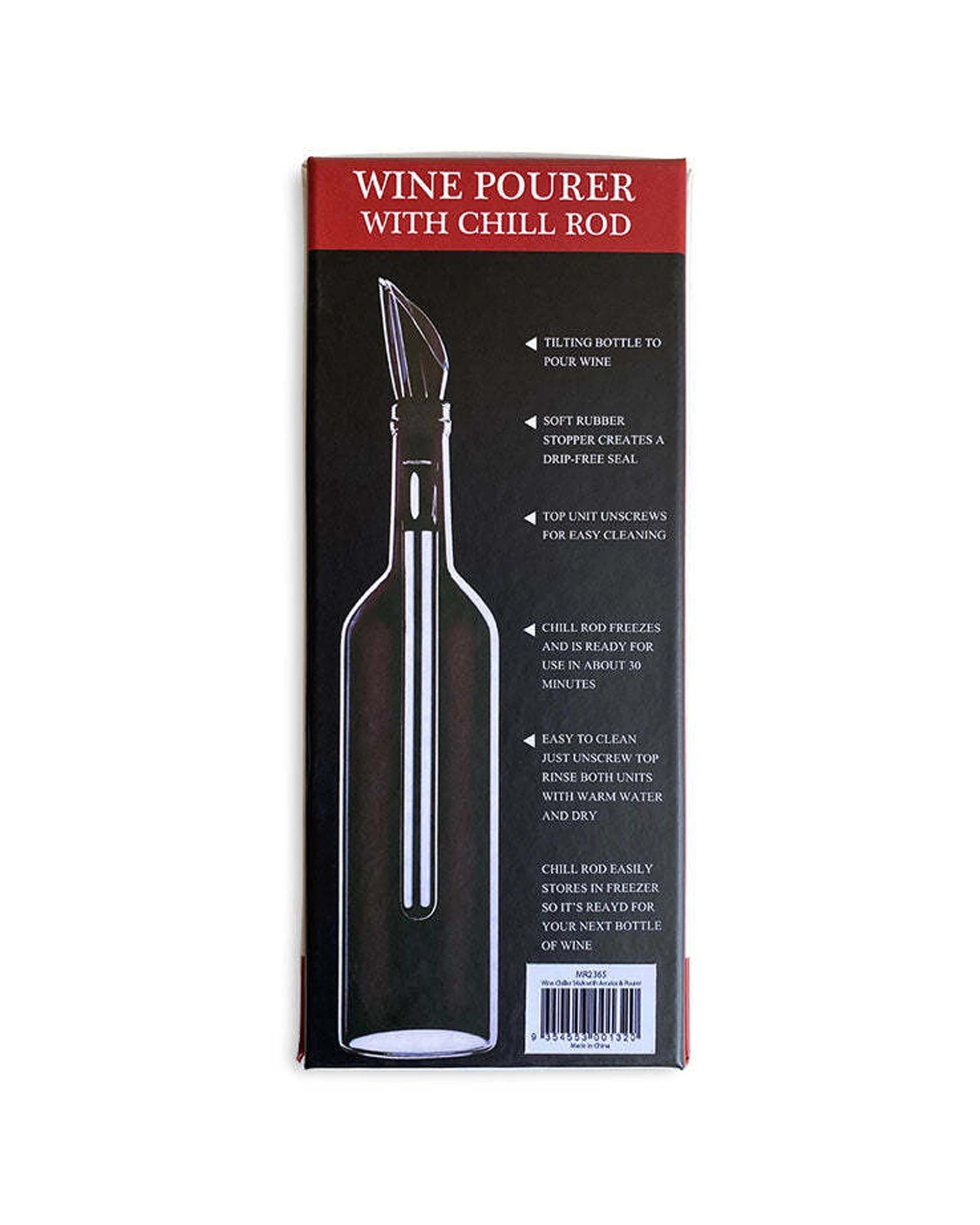 3 Mens Republic Wine Chiller Stick With Aerator And Pourer Stainless Steel - Clear, 3 of 3