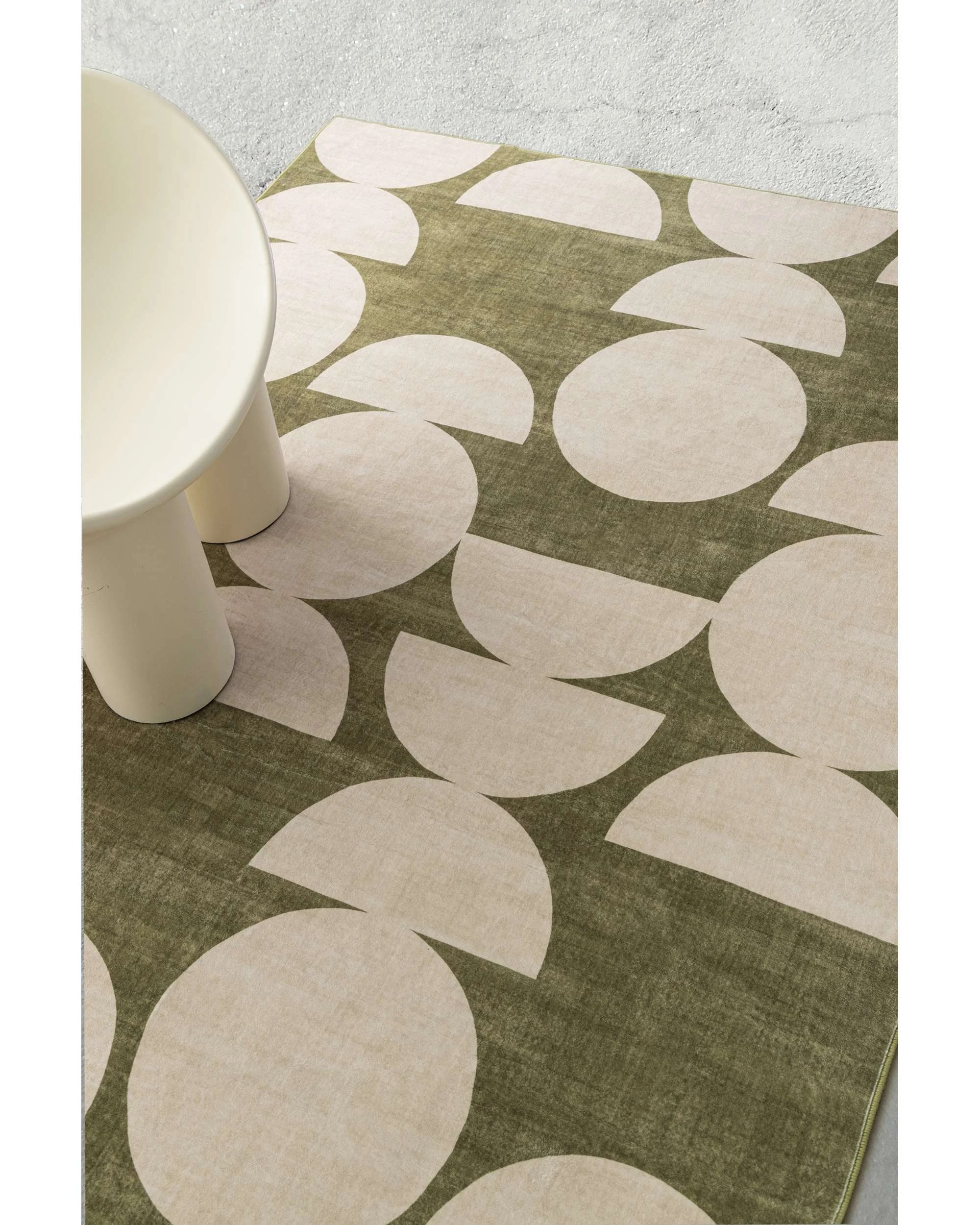 3 Loopsie Moneo Geometric Washable Rug-220cm x 150cm - Green, 3 of 8
