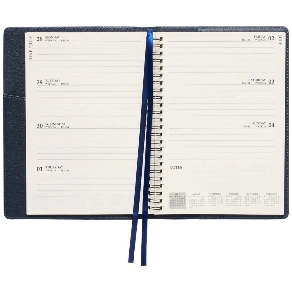 6 Officeworks A5 Week to View Prestigio 2027 Diary Navy, 6 of 7