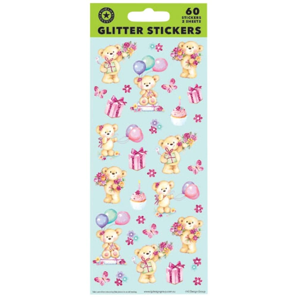 1 Artwrap FSC Sticker Sheet Birthday Bear, 1 of 1