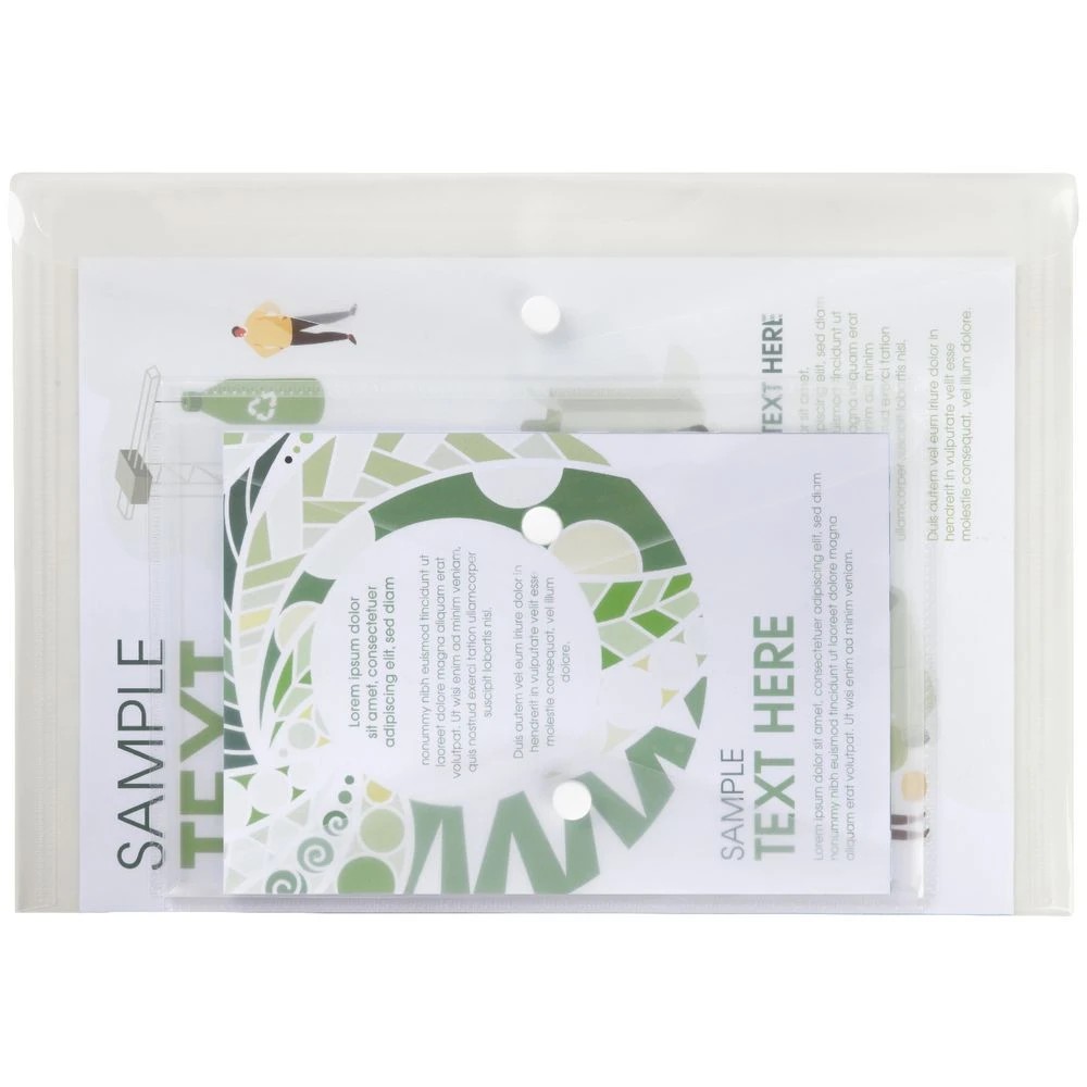 2 J.Burrows Duo Document Wallet Clear, 2 of 3