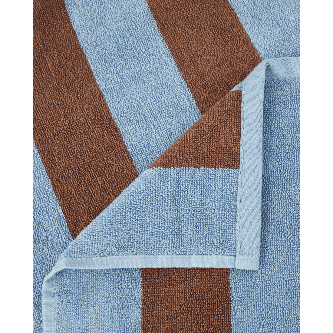 2 Stripe Cotton Hand Towel - Brown, 2 of 5