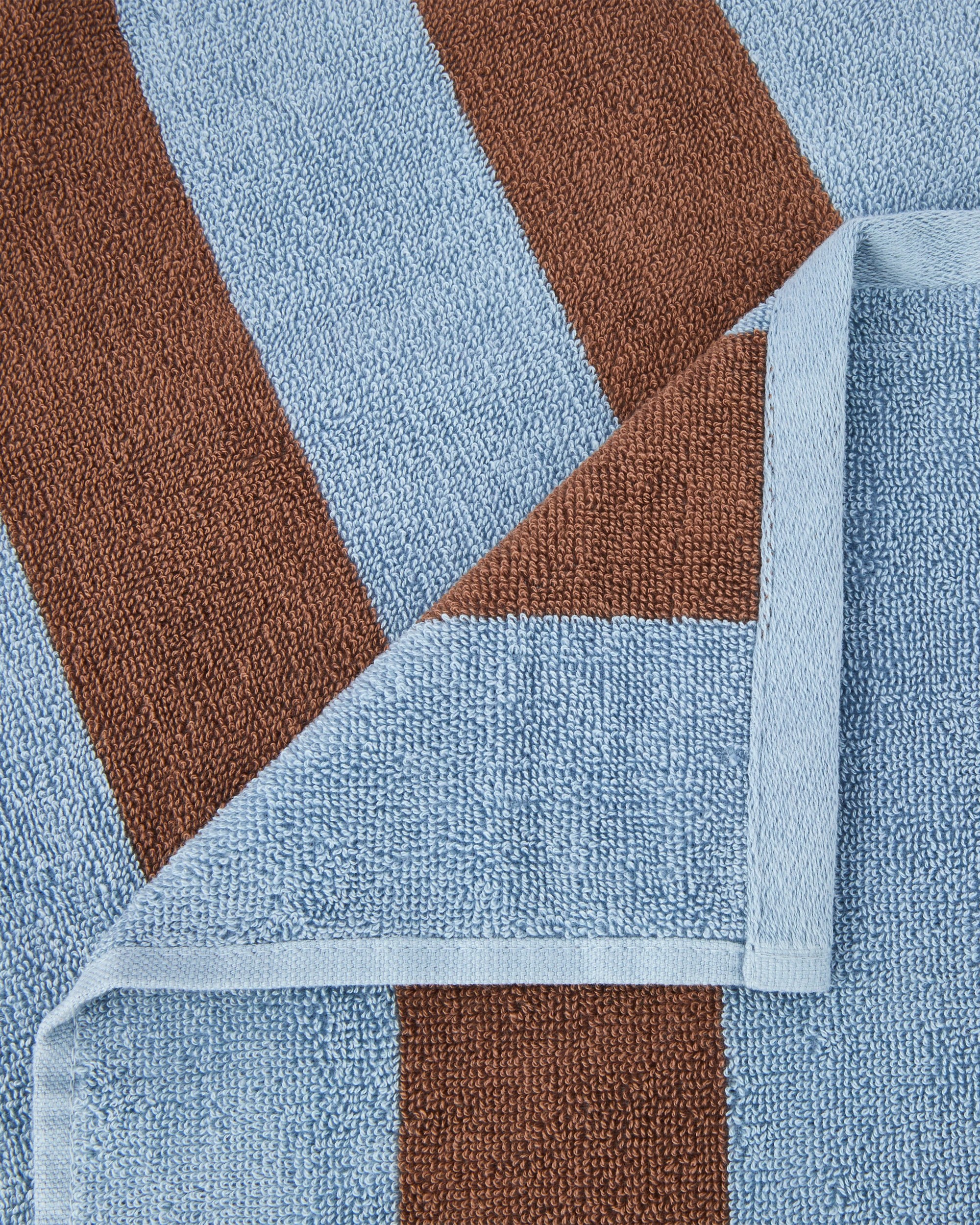 2 Stripe Cotton Hand Towel - Brown, 2 of 5