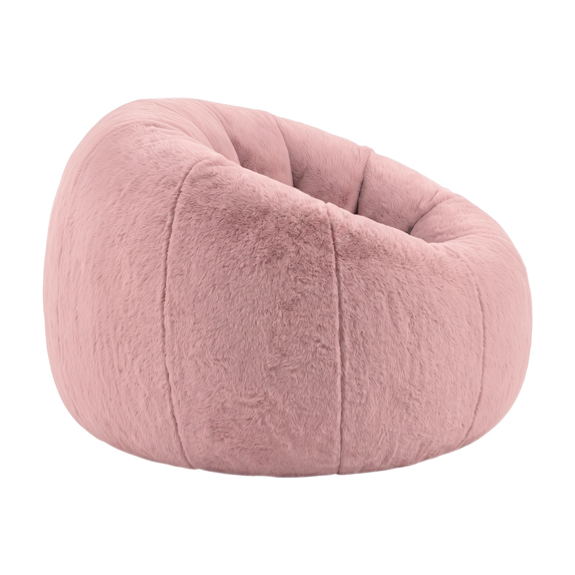 3 Artiss Bean Bag Chair Cover Faux Fur No Filler Washable Lazy Sofa Cover - Pink, 3 of 10