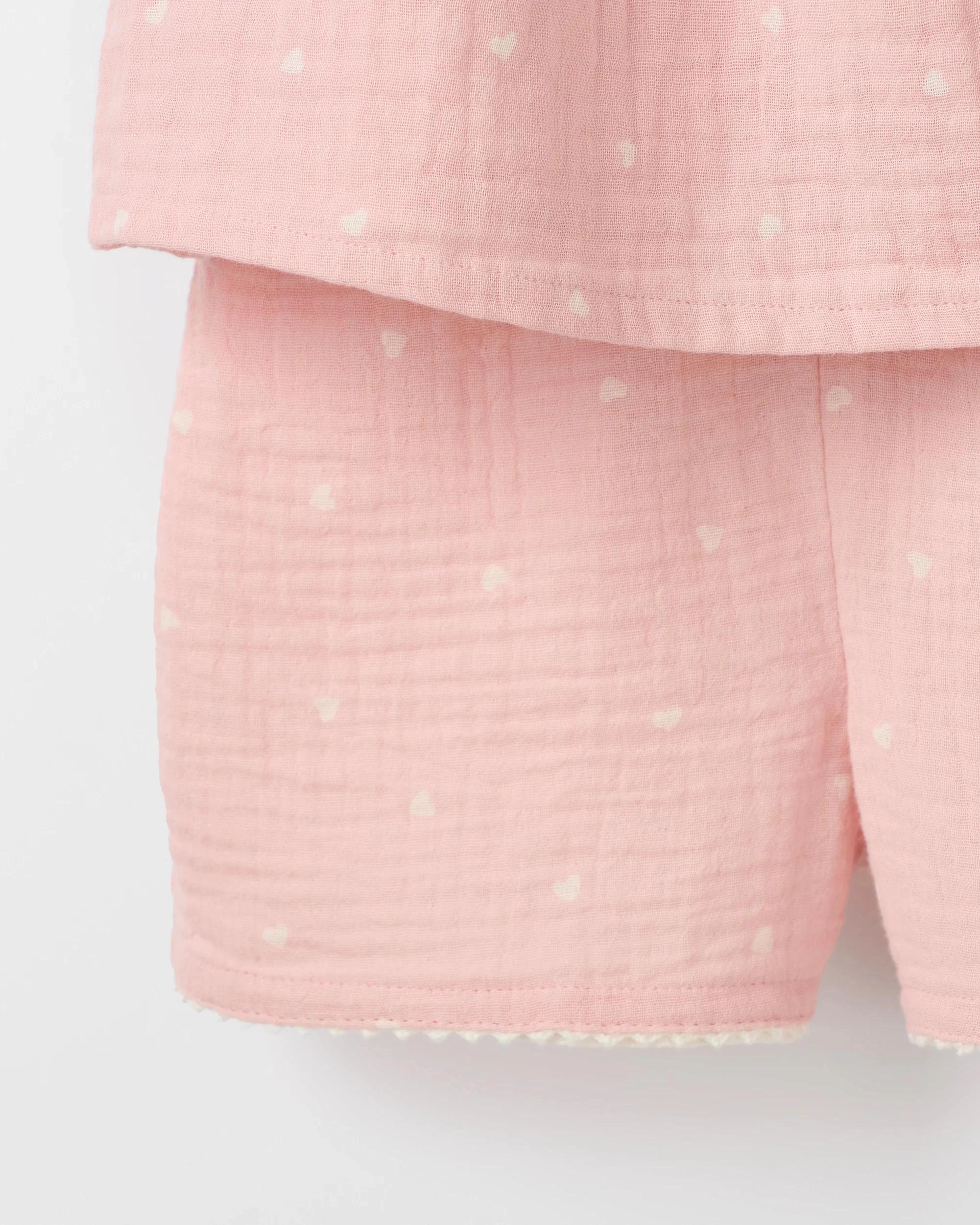 8 Target Australian Cotton Younger Girls Double Cloth Cami Short Pyjama Set HEART, 8 of 8