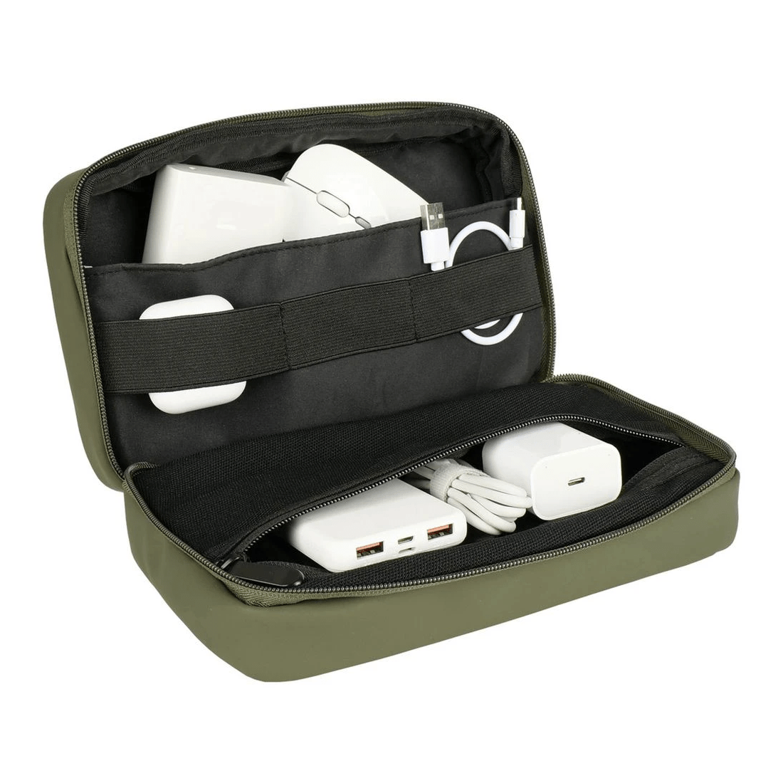 6 Otto Tech/Cable Organiser Large Olive, 6 of 6