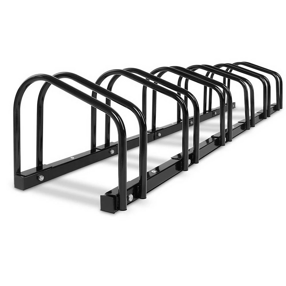 1 Weisshorn 6 Bike Stand Rack Bicycle Storage Floor Parking Holder Cycling - Black, 1 of 9