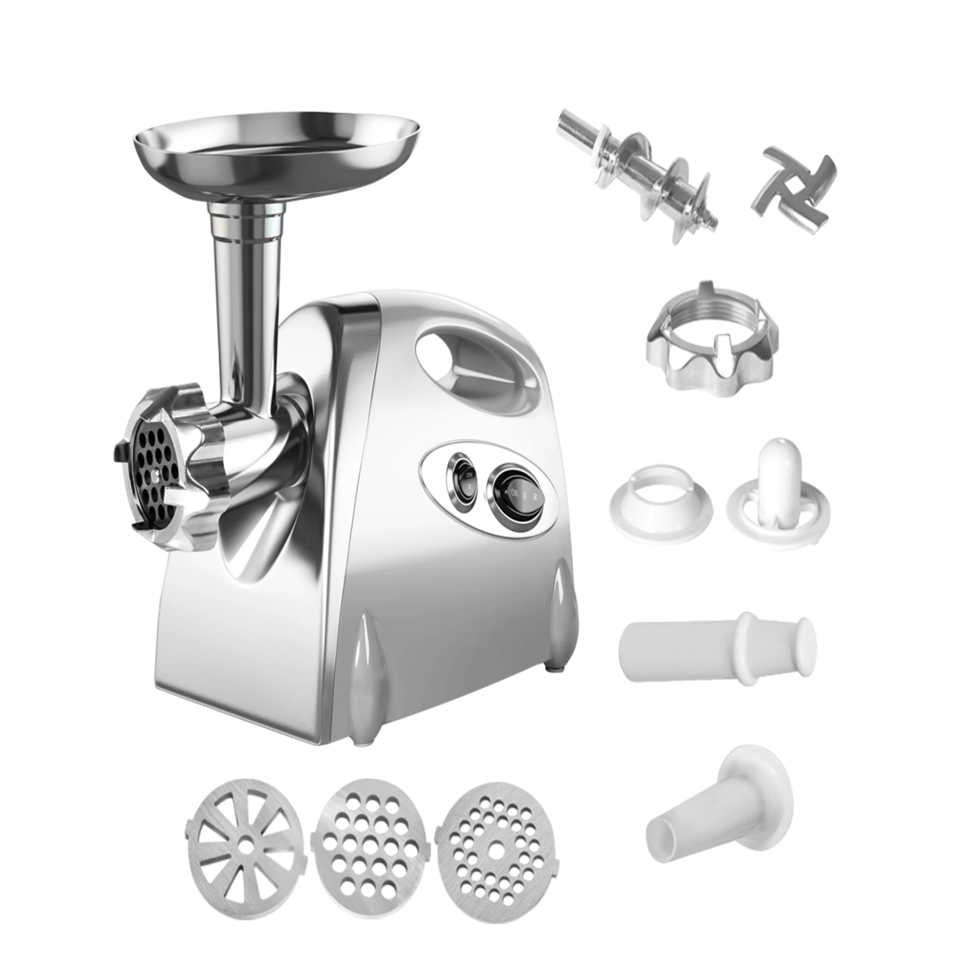 6 Spector 800W Electric Meat Grinder Mincer -Silver, 6 of 7