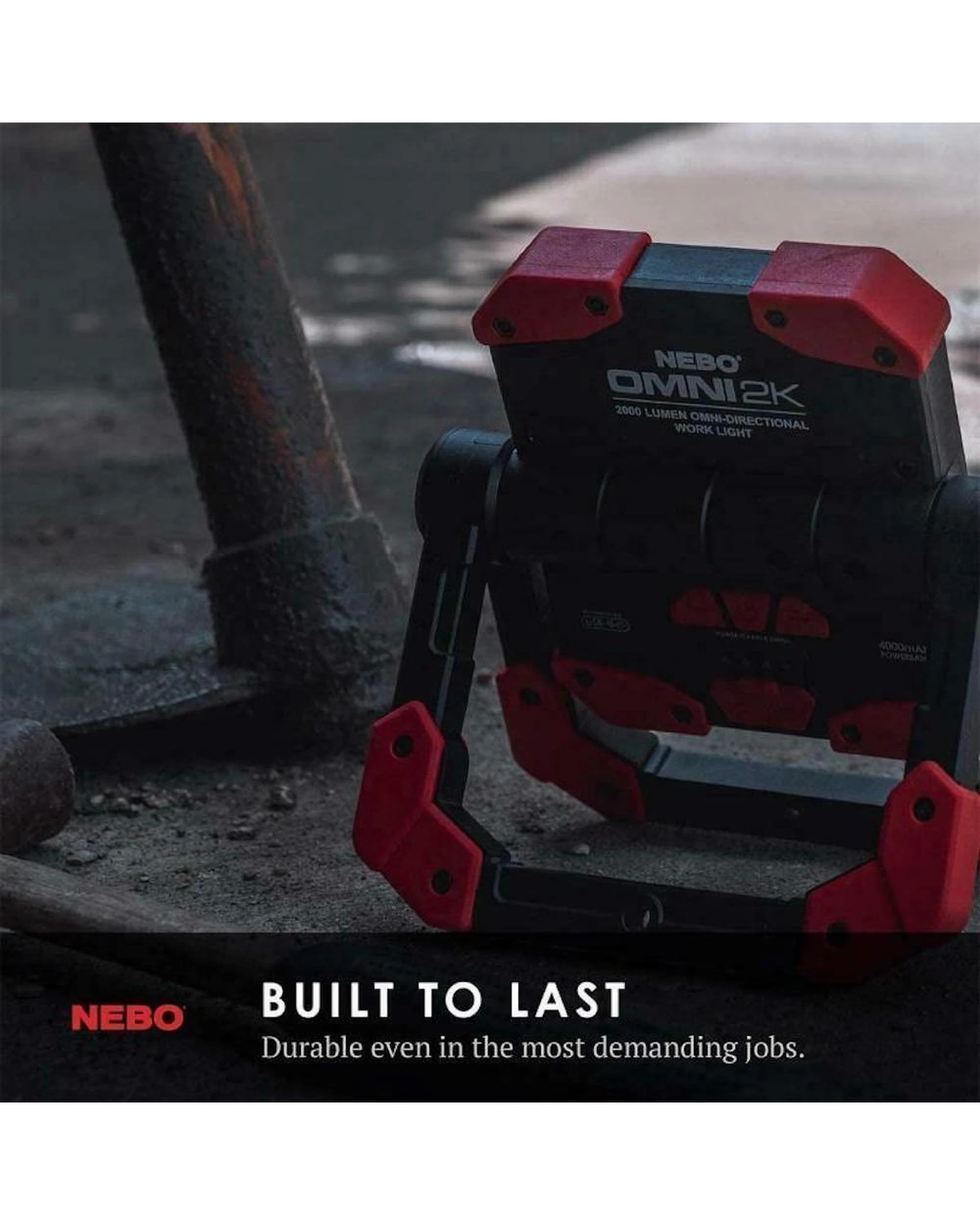 7 Nebo Omni Rechargeable 2000 Lumen LED Flashlight Power Bank Work Spot Light, 7 of 8