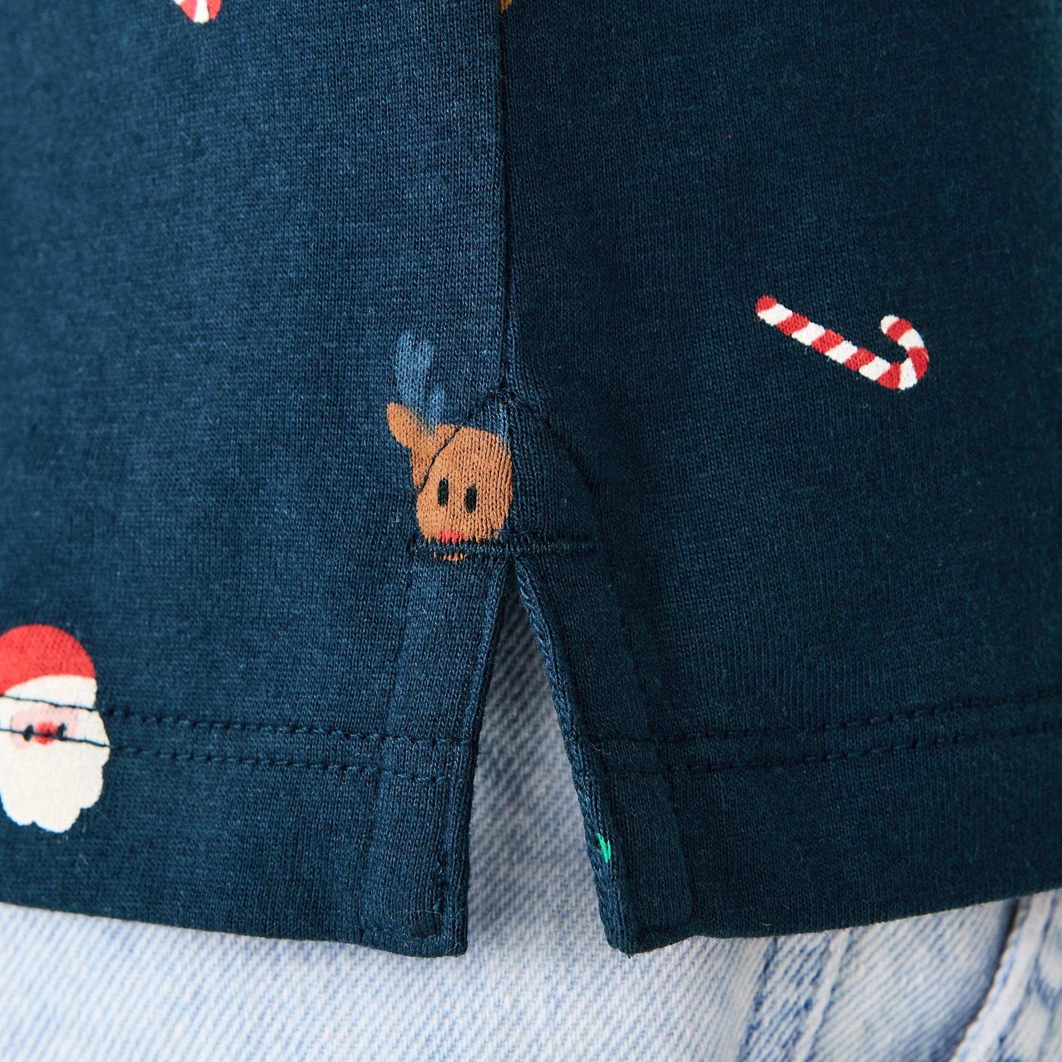 6 Christmas Polo T-shirt Nvy Xmas, 6 of 8