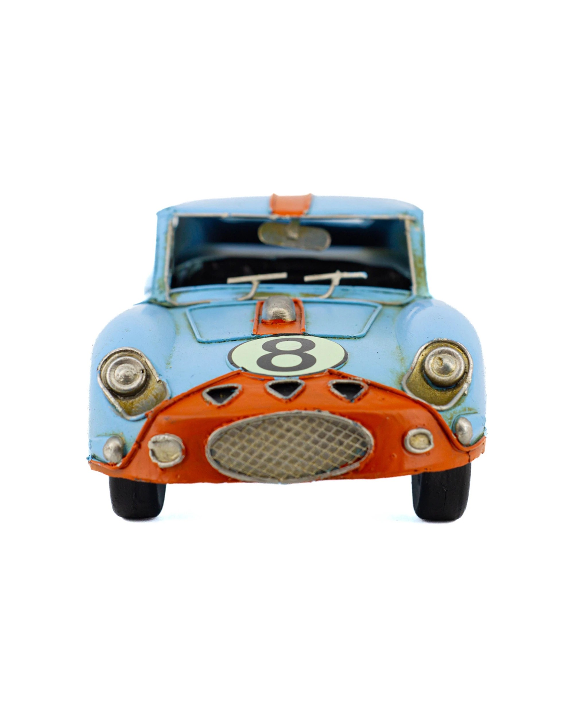 2 Boyle Metal Collectable No. 8 Racer Vintage Racing Model - Blue, 2 of 5
