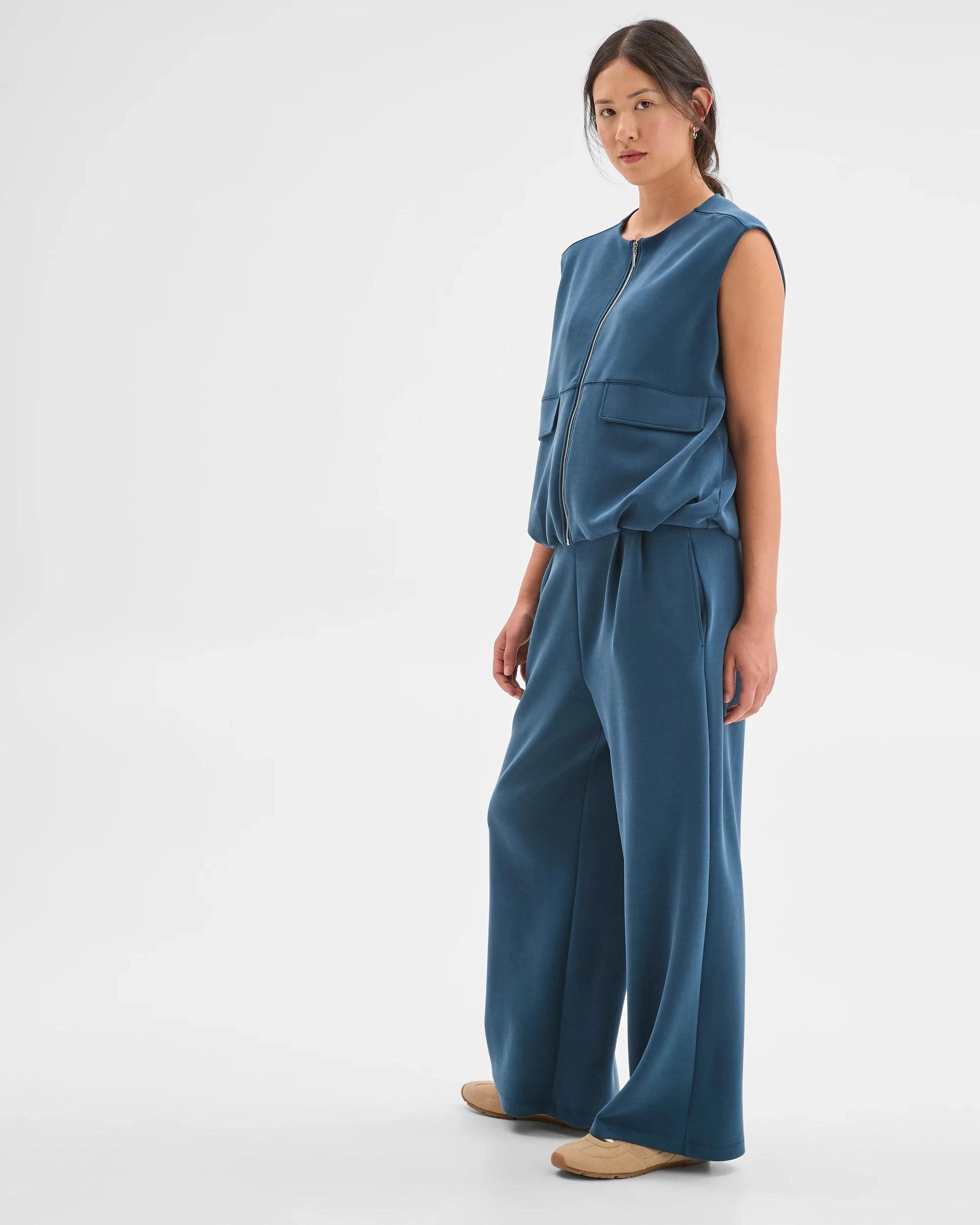 2 Target Woman Suede Touch Pull On Pants DARK TEAL, 2 of 7