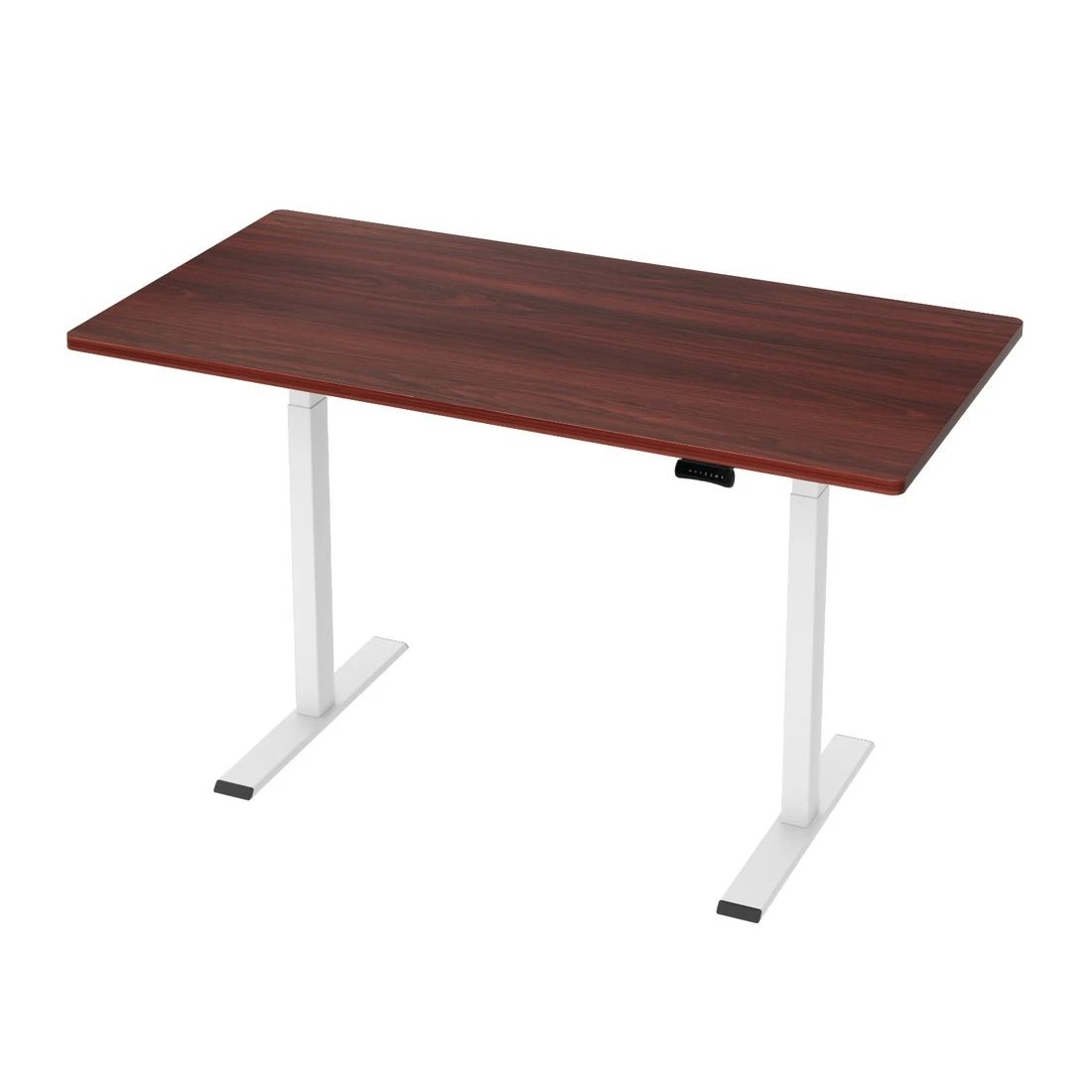 2 Artiss Standing Desk Motorised Dual Motor 140CM Walnut - Brown, 2 of 7
