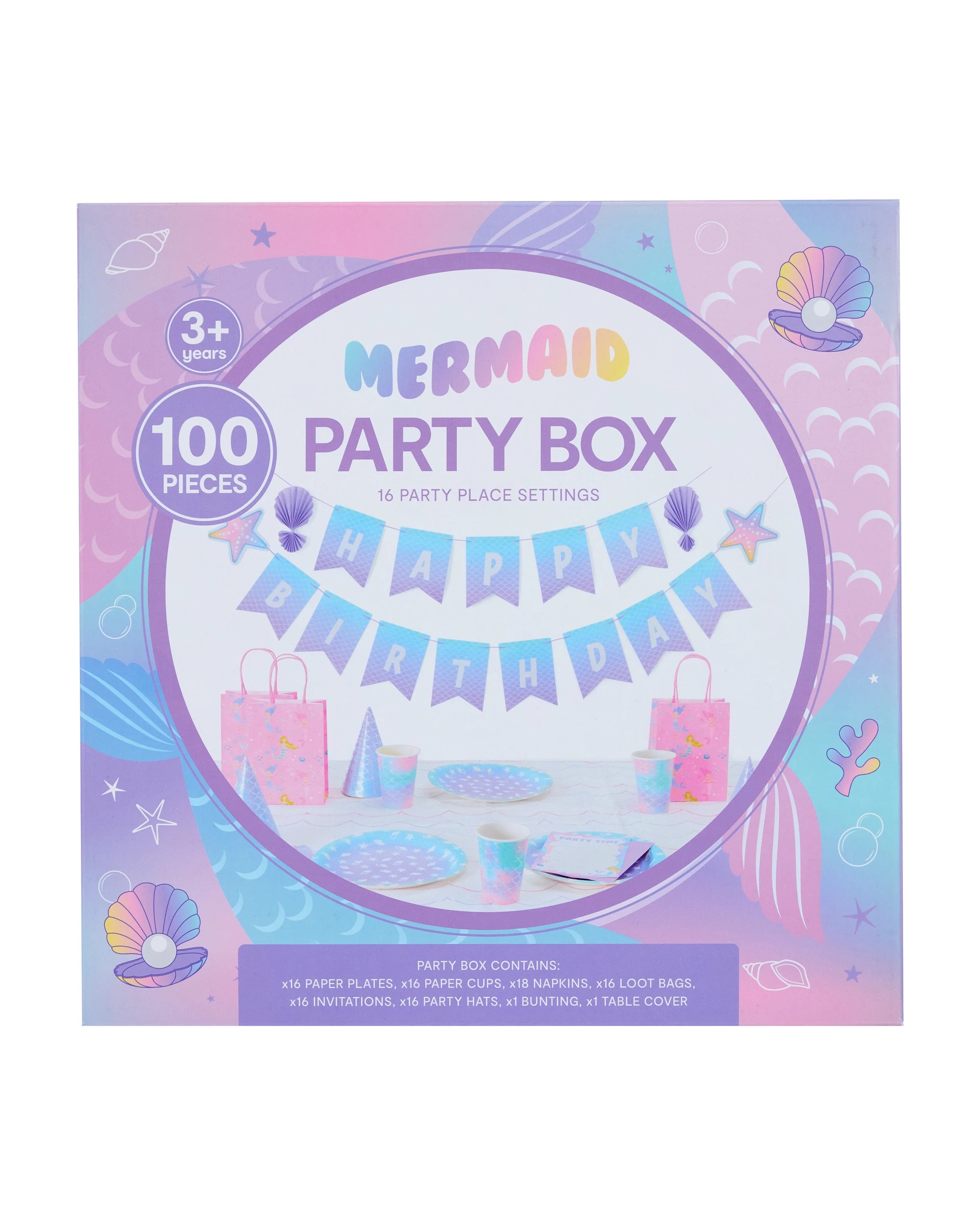 9 100 Piece Mermaid Party Box, 9 of 10