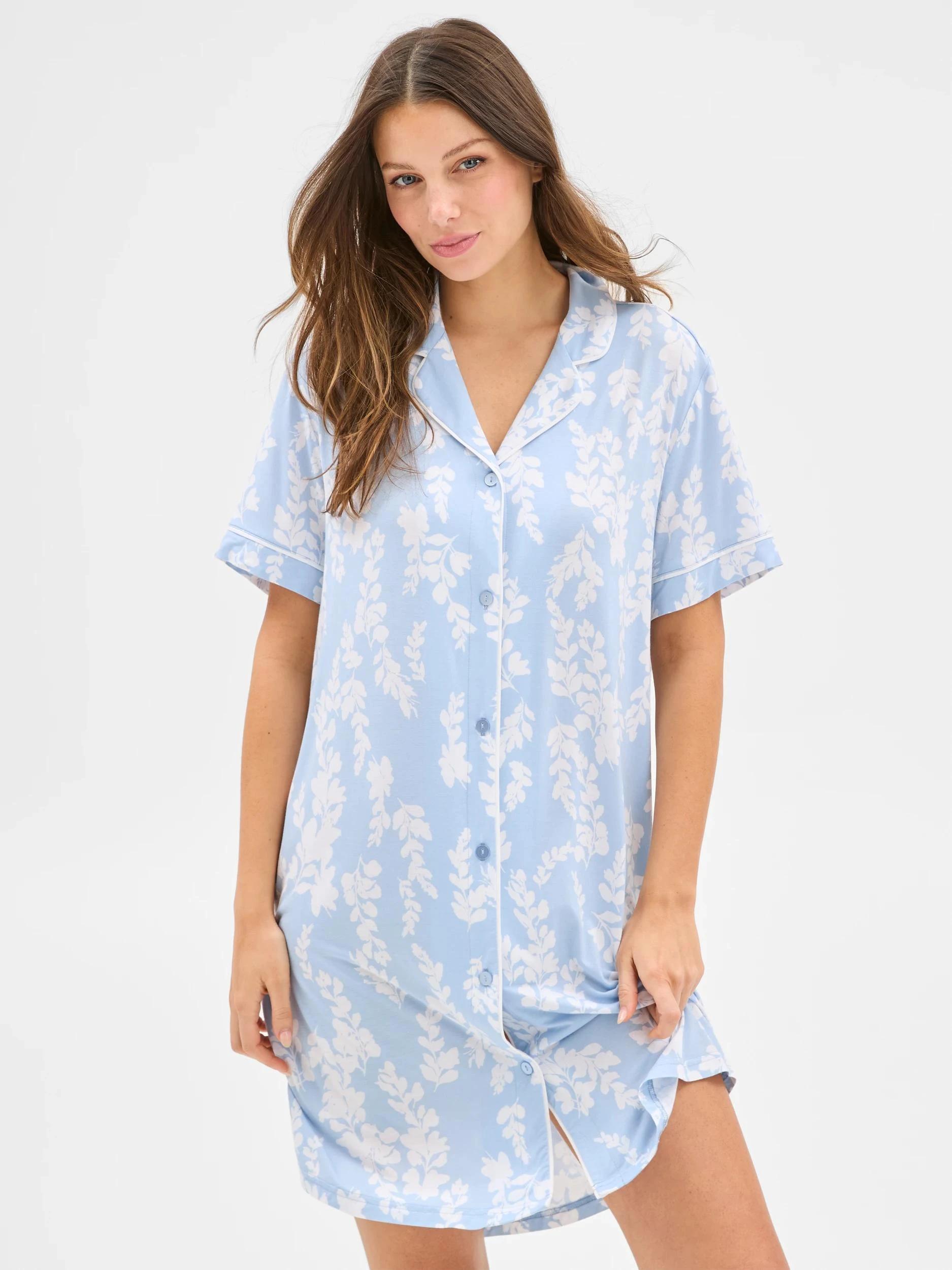 1 Target Soft Comfort Bamboo Sleep Nightie BLUE WISTERIA, 1 of 5