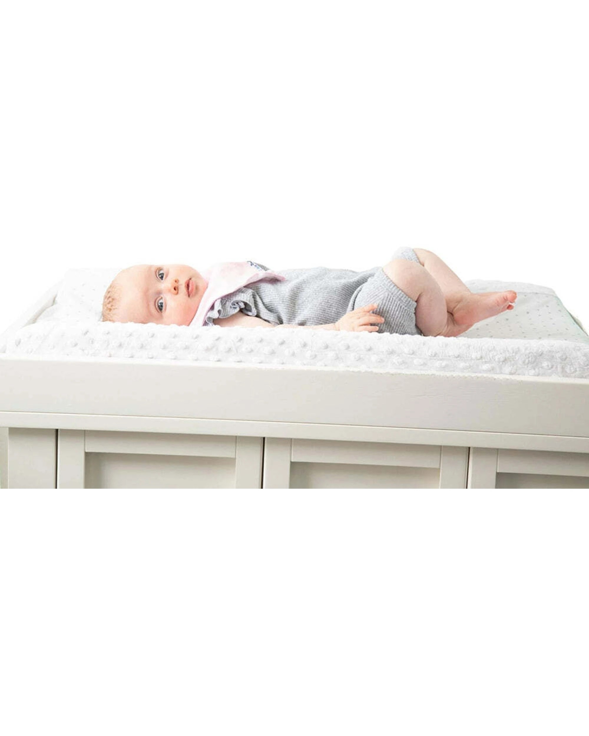 2 Spotty Giraffe The ChangeOver Baby Infant Change Pad Cover Wipeable - White, 2 of 3