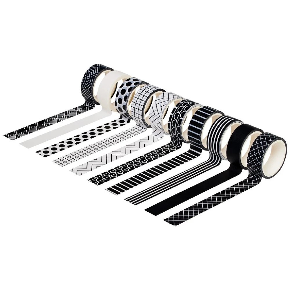 3 Otto Washi Tape Black and White 10 Pack, 3 of 3