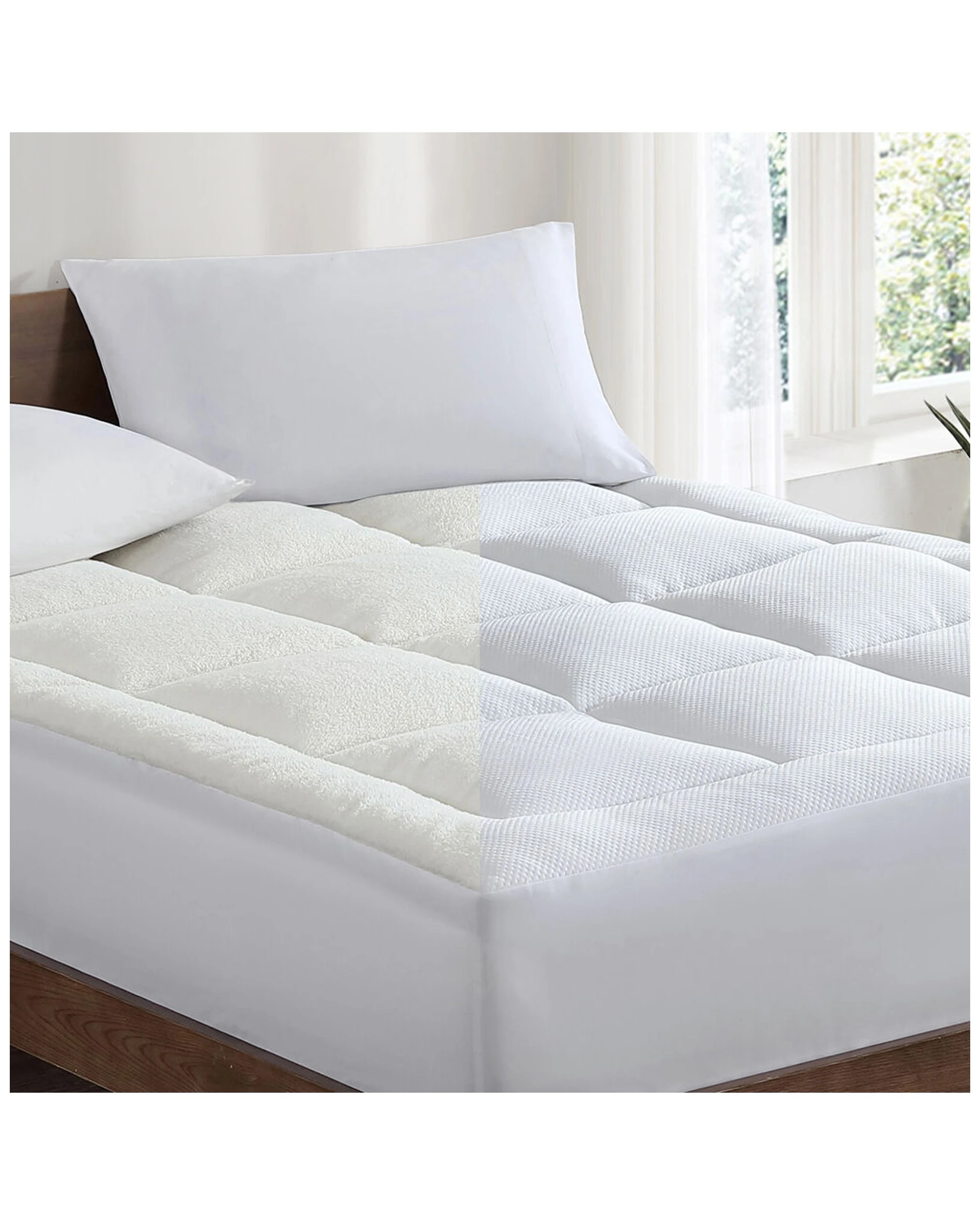 1 ARDOR King Single 1800Gsm Reversible Microfibre Mattress Topper Oeko-Tex, 1 of 4