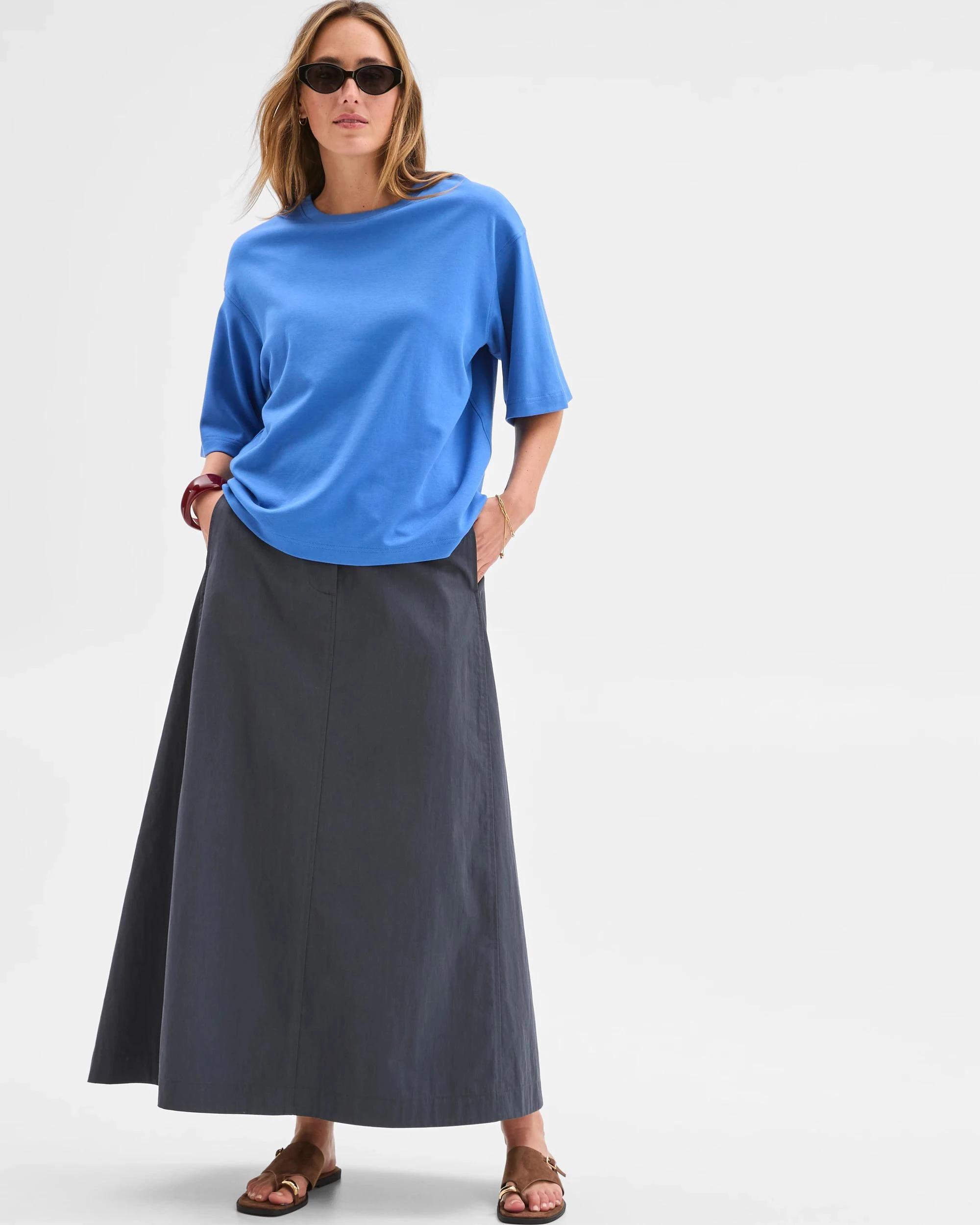 2 Target Australian Cotton Heavyweight Boxy T-Shirt BLUE BONNET, 2 of 5