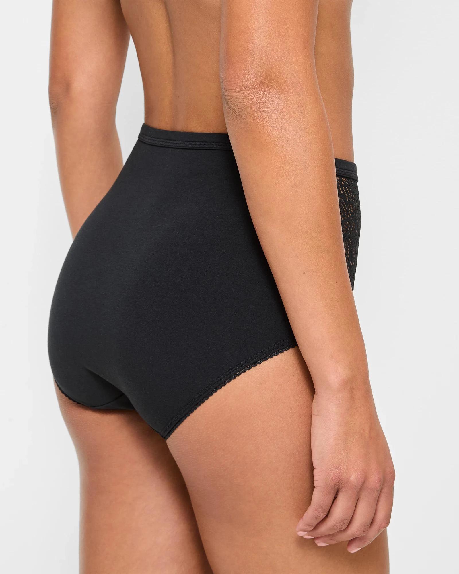 4 Target Woman Australian Cotton Blend Cotton and Lace Full Briefs BLACK, 4 of 4