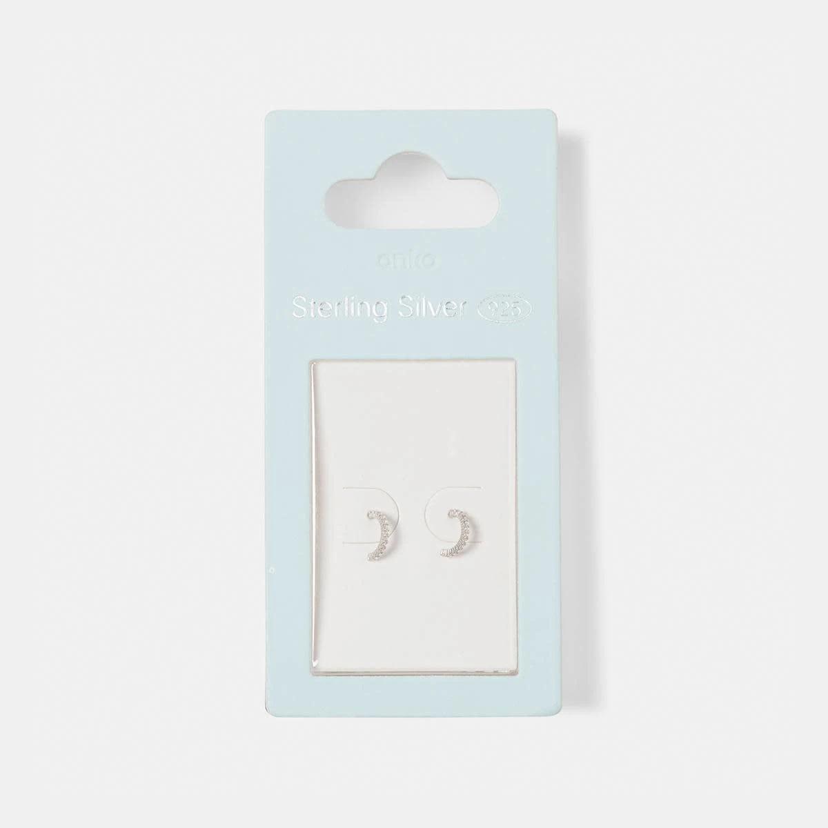 4 Sterling Silver Mini Hoop Earrings Silver, 4 of 4