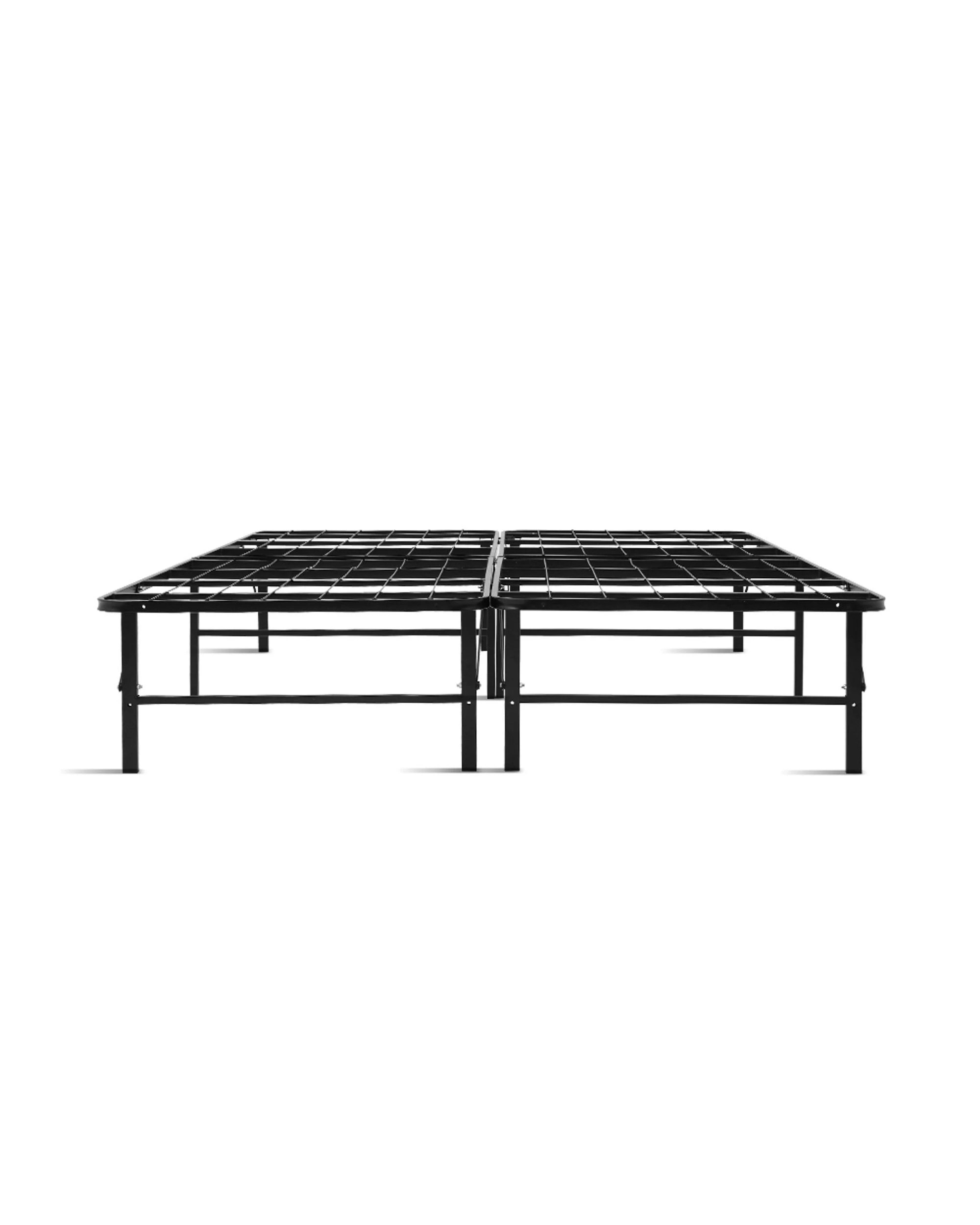 3 Artiss Folding Bed Frame Metal Base - Black, 3 of 8
