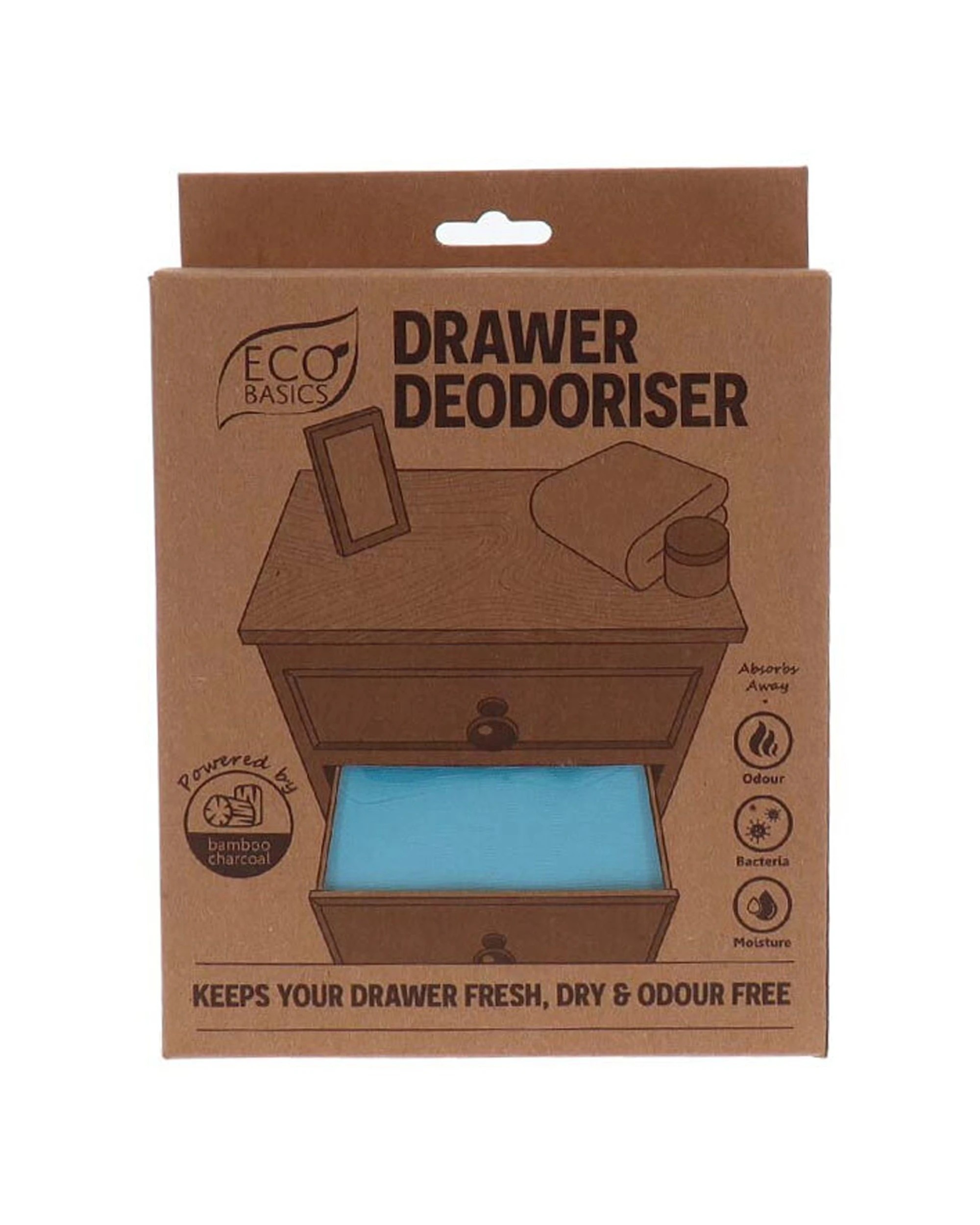 3 Eco Basics 2PK Natural Reusable Moisture Absorber Drawer Deodoriser Pack - Multi, 3 of 4