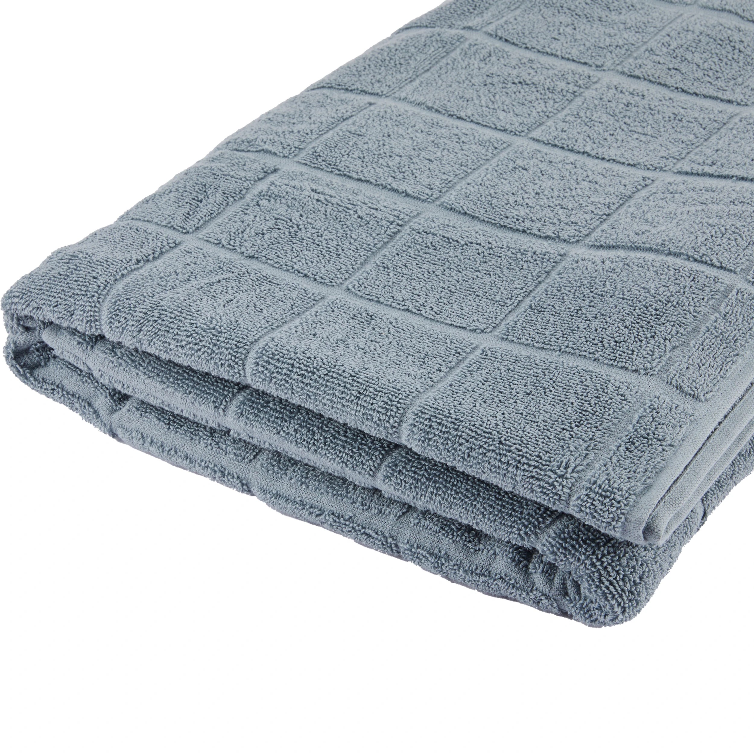 4 Cotton Grid Mega Towel - Blue, 4 of 5