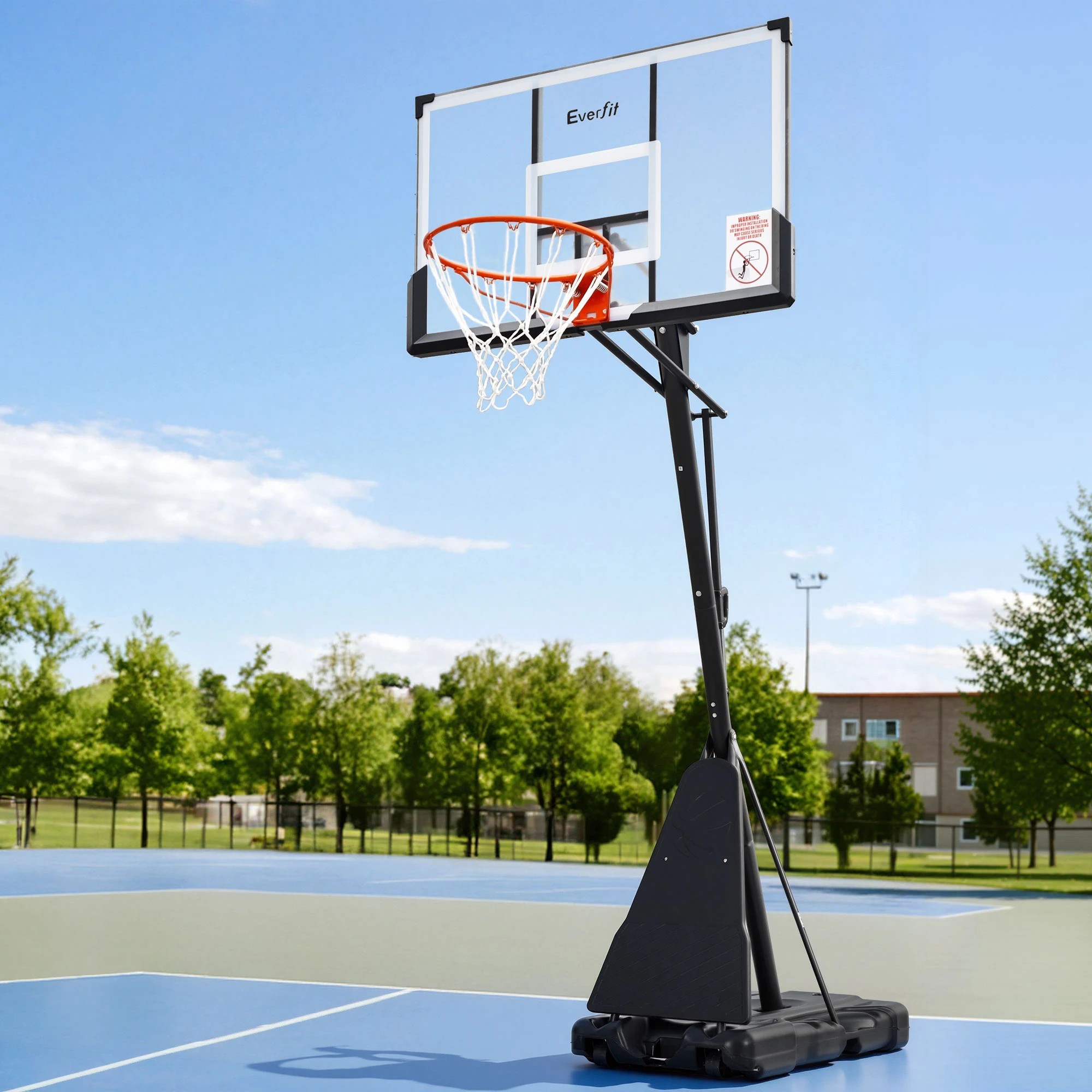 8 Everfit 3.05M Basketball Hoop Stand System Portable Height Adjustable Net Ring - Black, 8 of 8