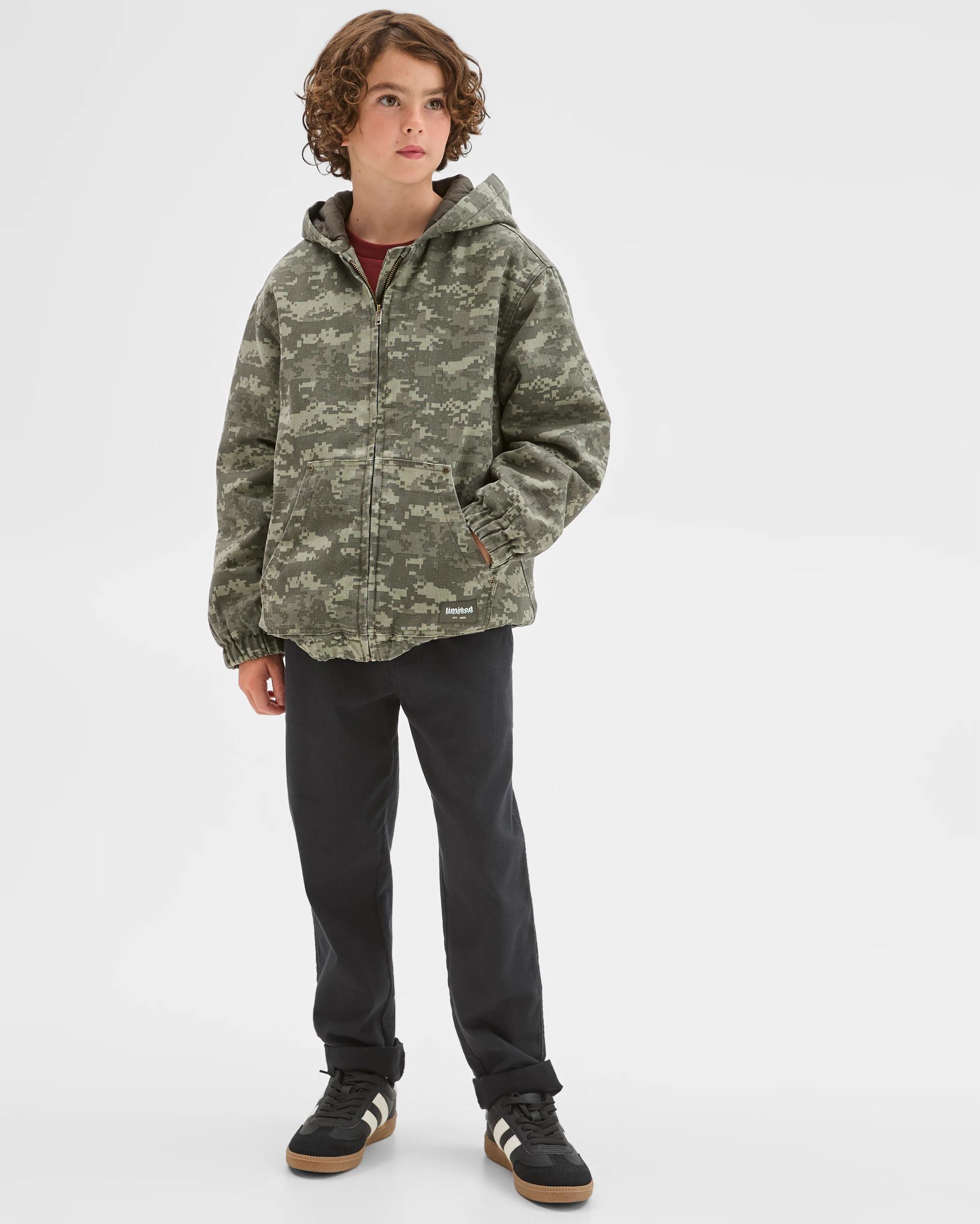 1 Target Kids Australian Cotton Canvas Bomber Jacket CAMO, 1 of 8